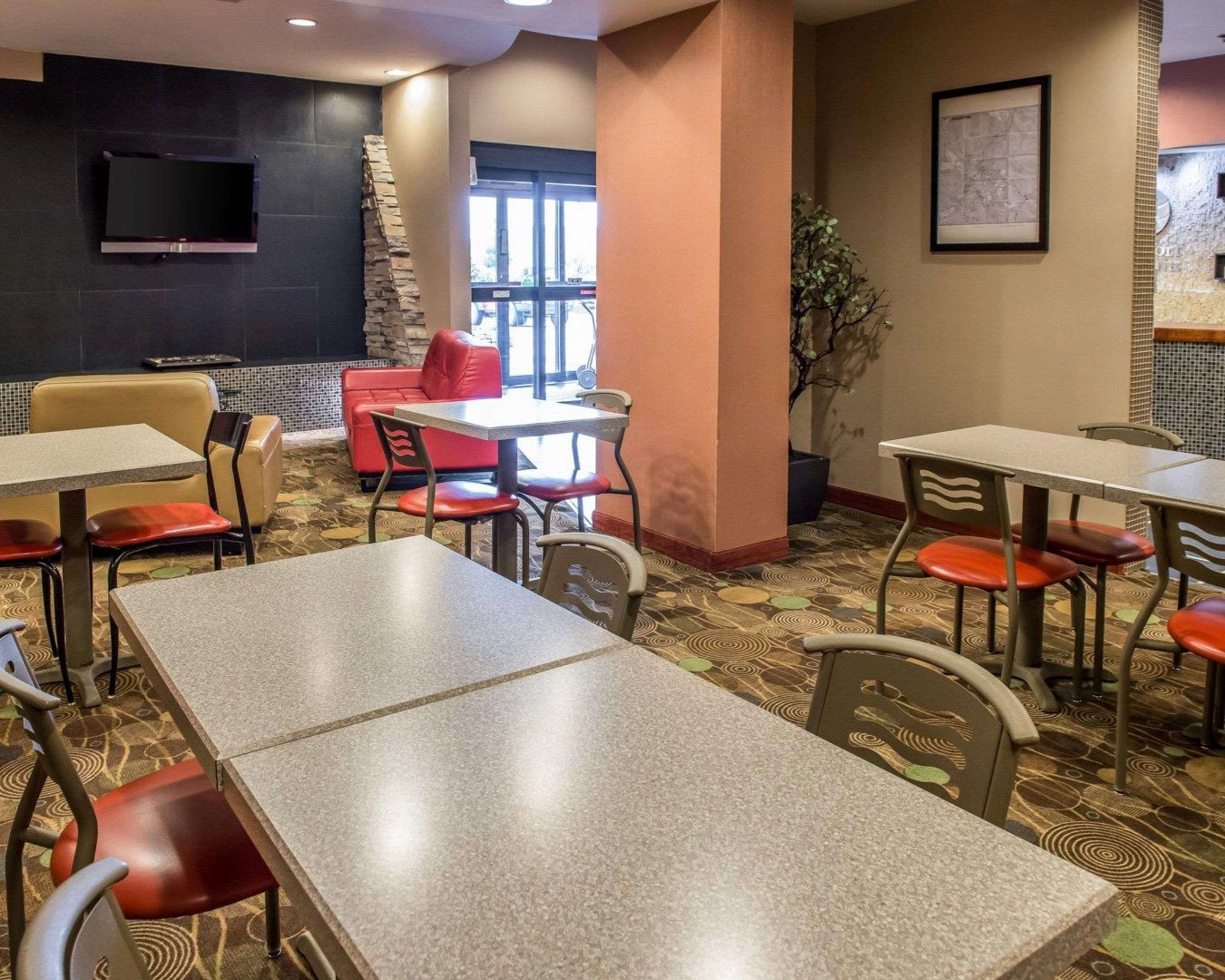 Enjoy breakfast in this seating area