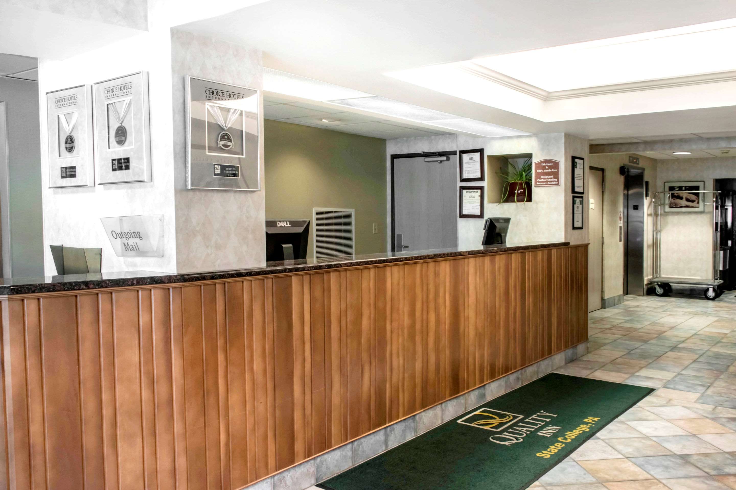 Front desk with friendly staff | Quality Inn Near University Park