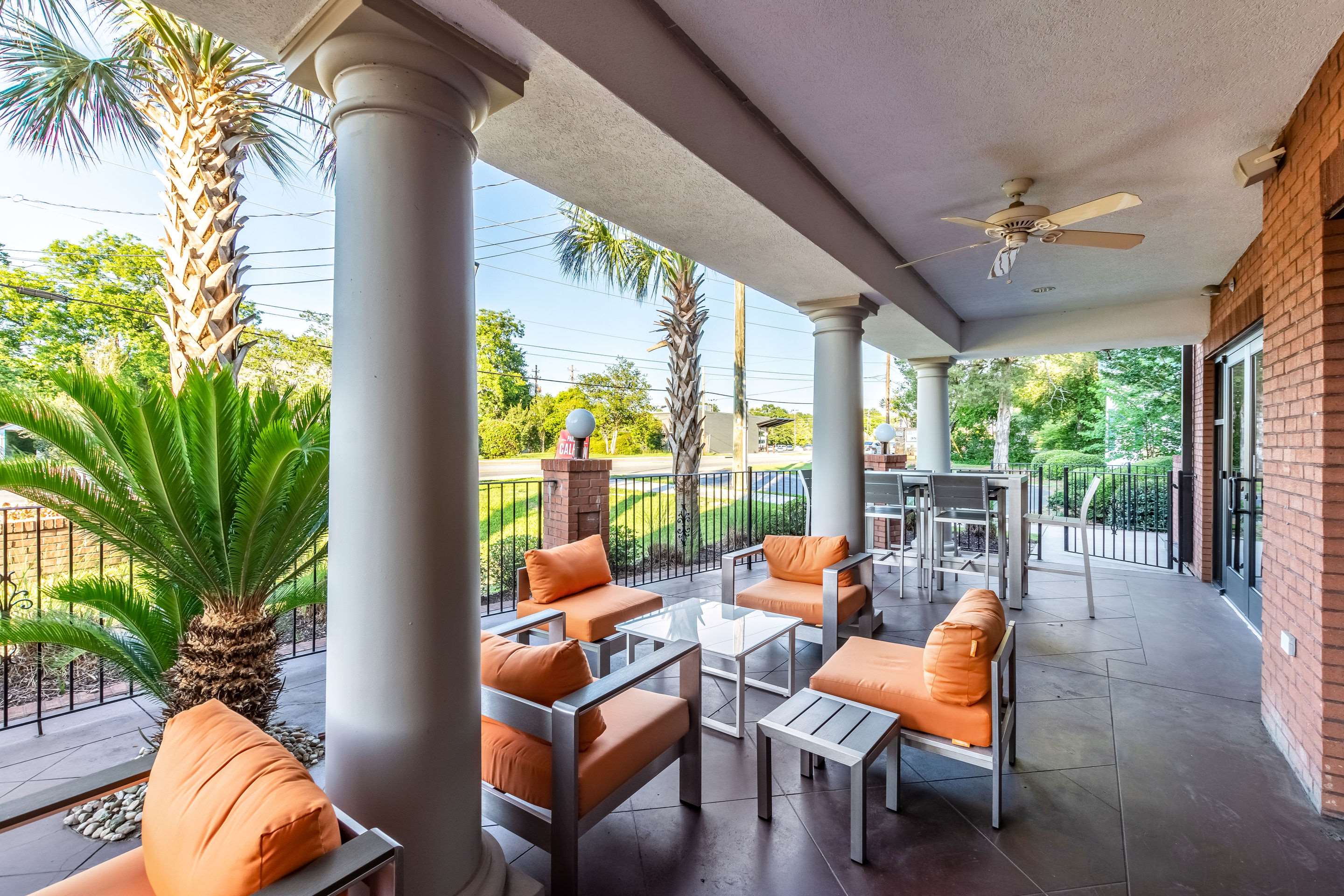 Relax on the hotel patio