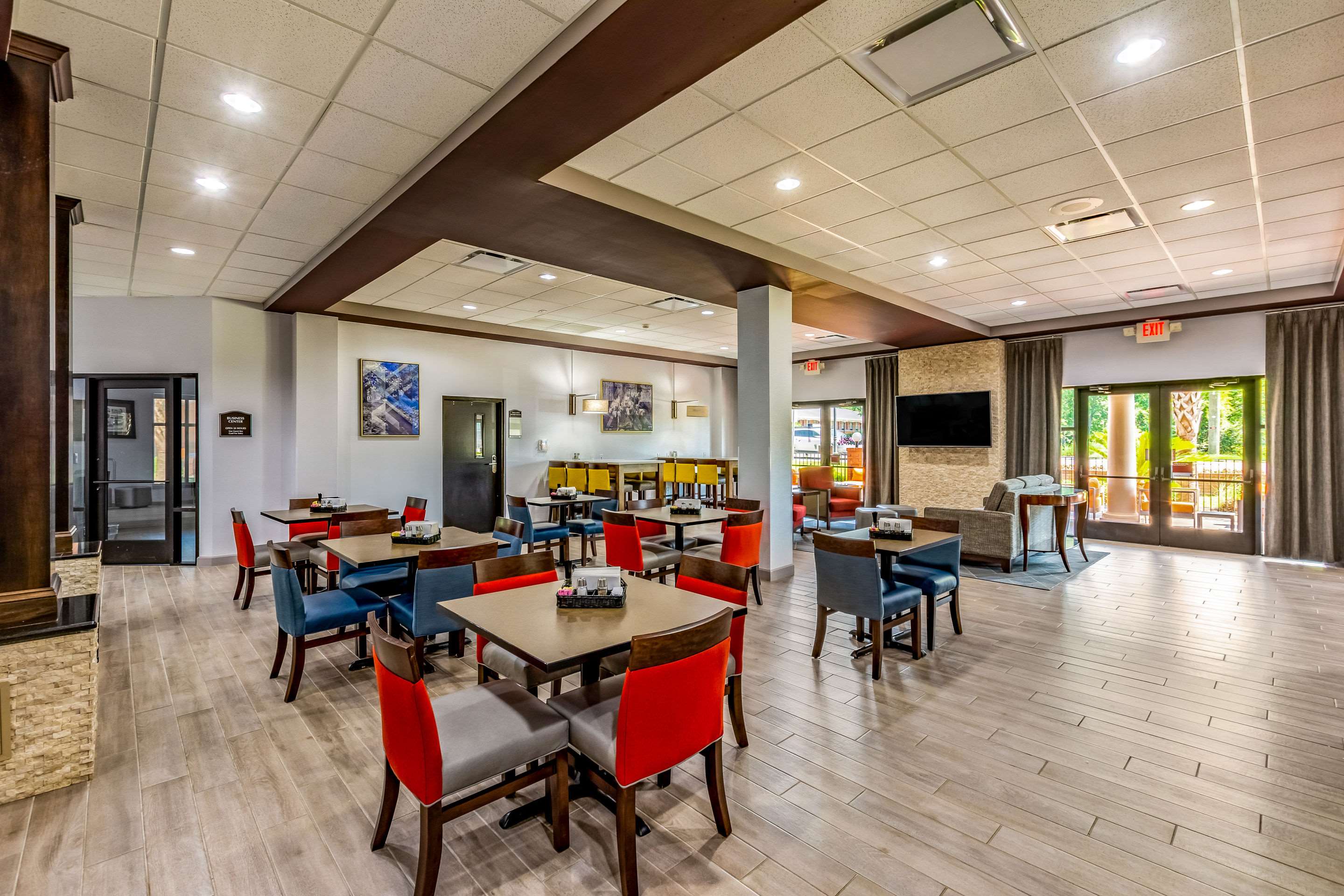 Spacious breakfast area