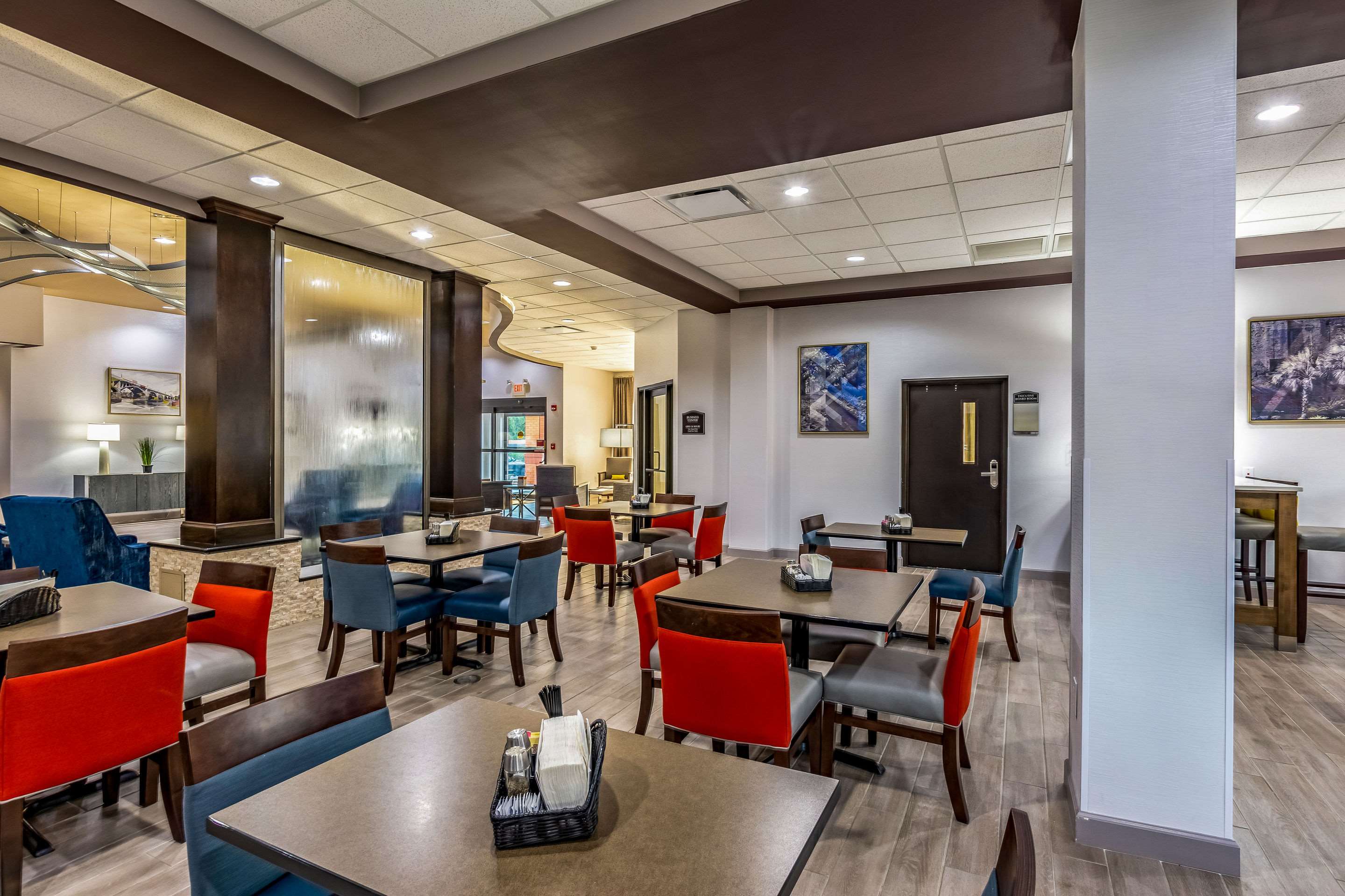 Spacious breakfast area