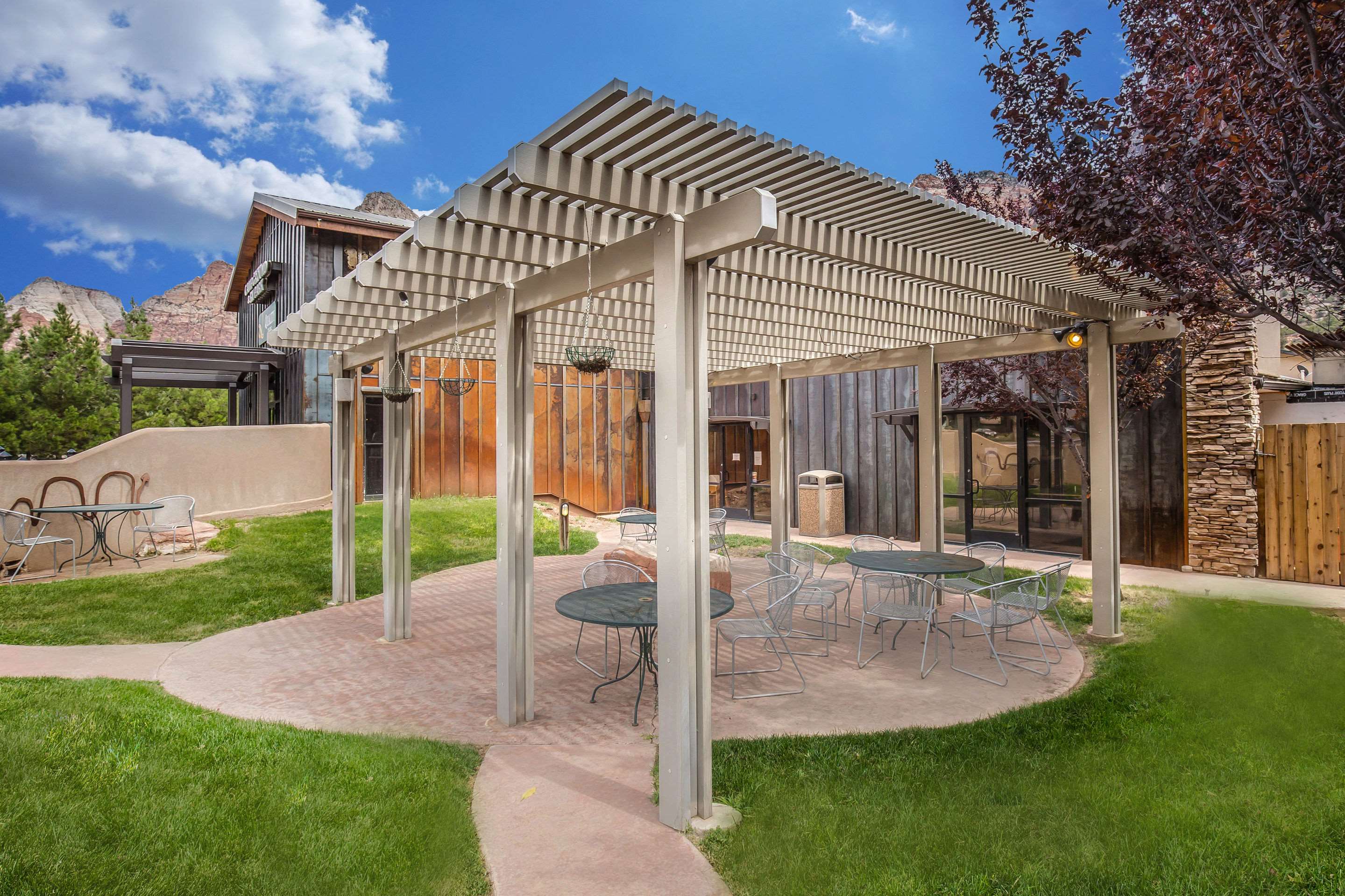 Hotel with outdoor patio