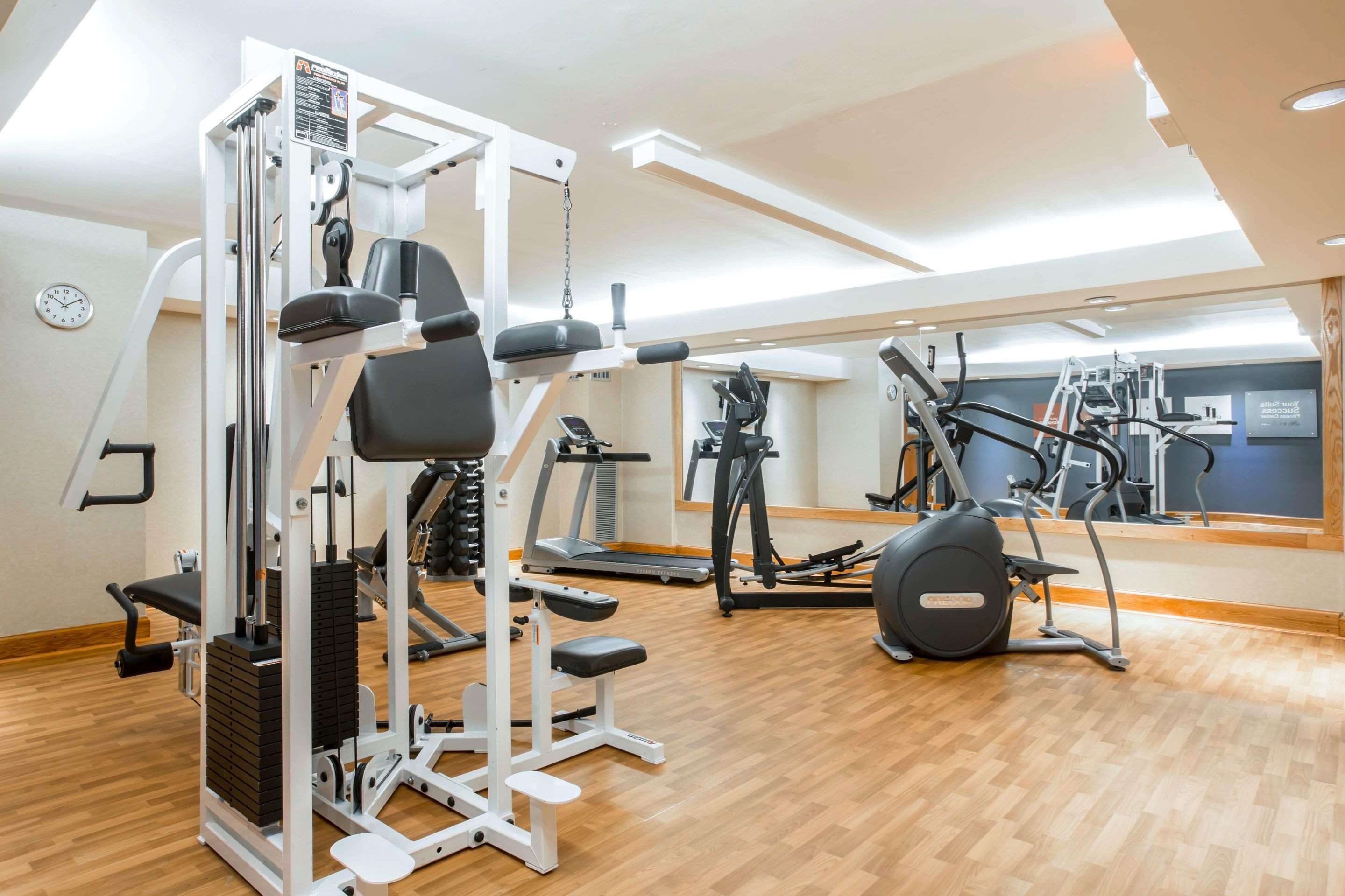 Fitness center with cardio equipment and weights