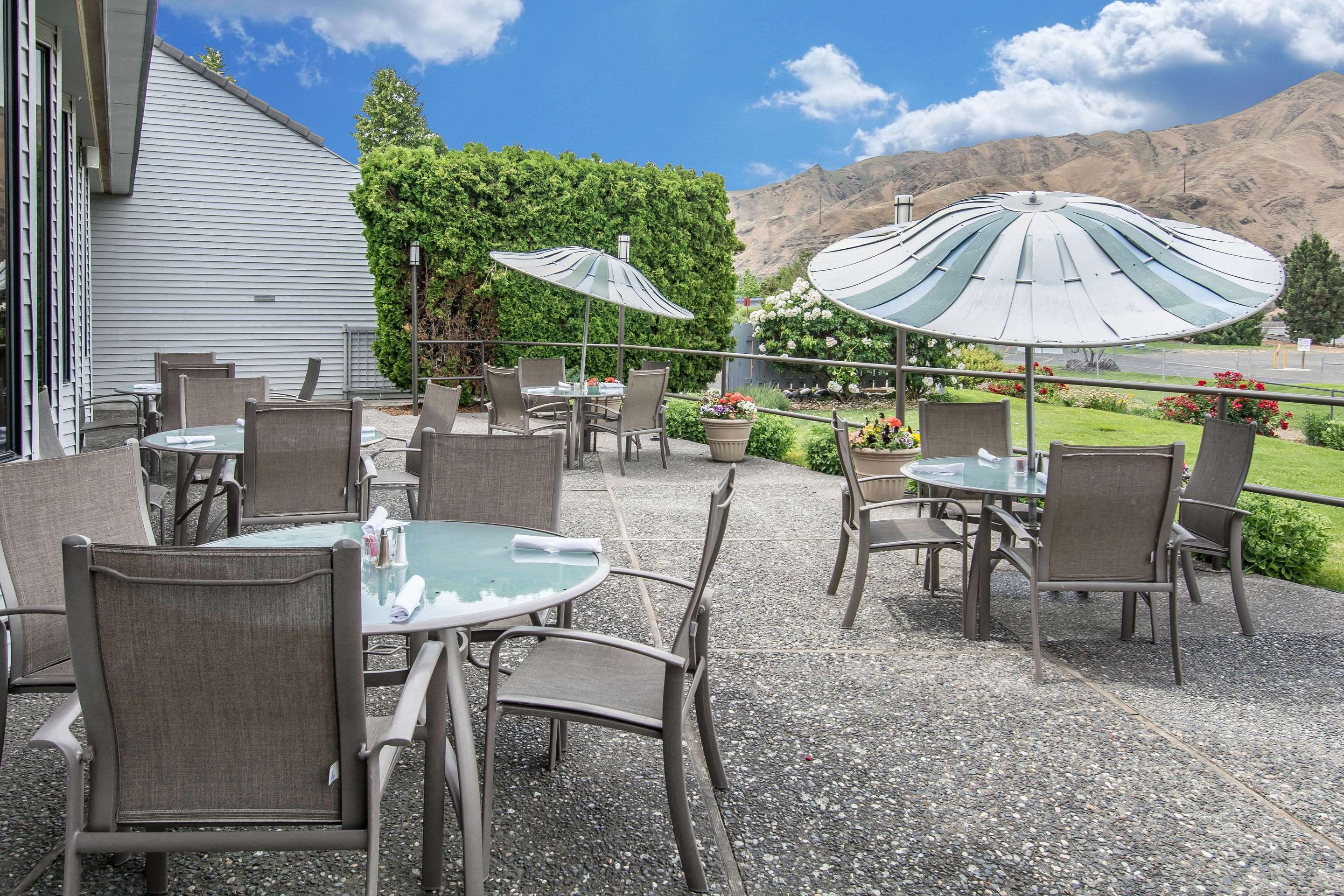 Relax on the hotel patio