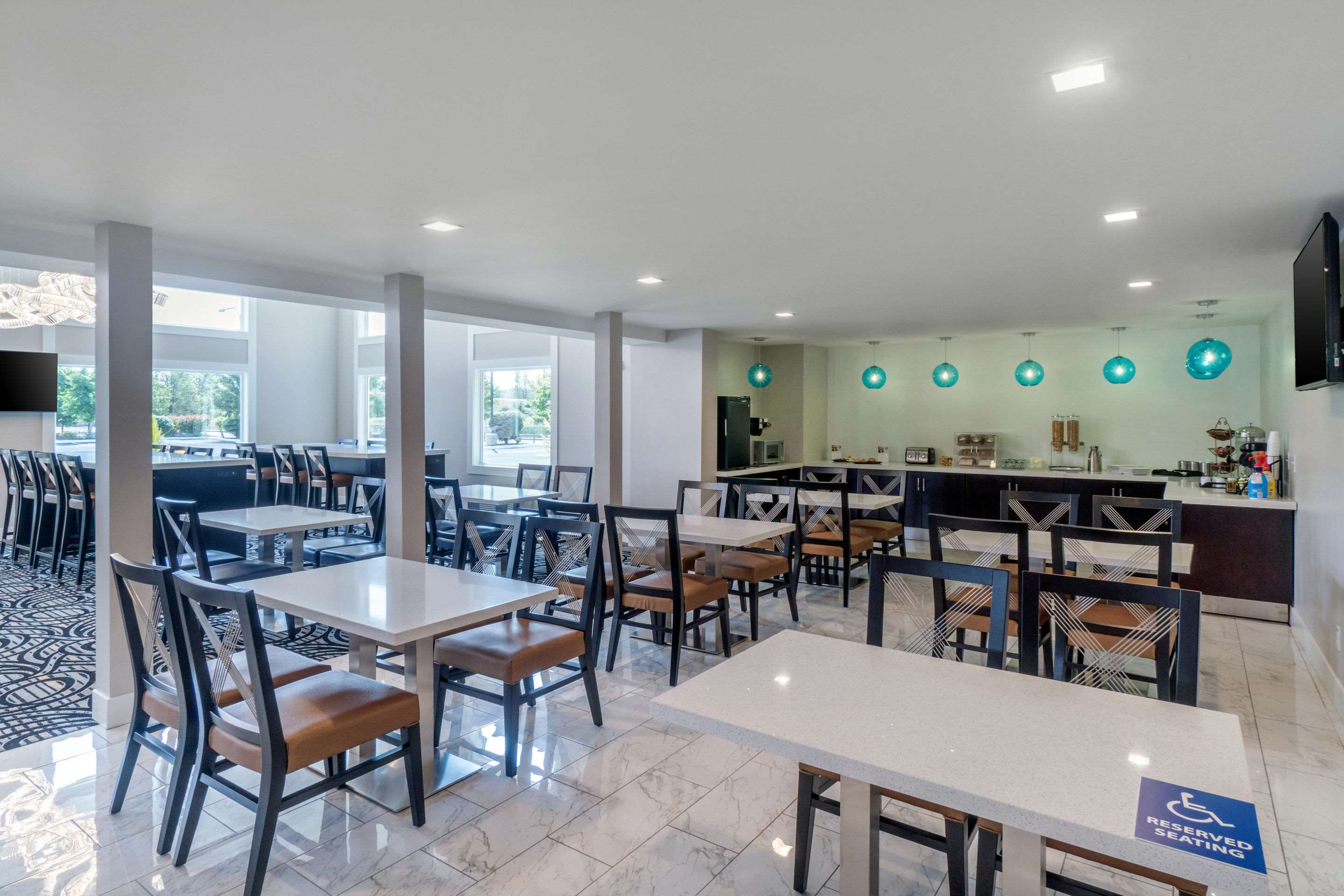 Spacious breakfast area