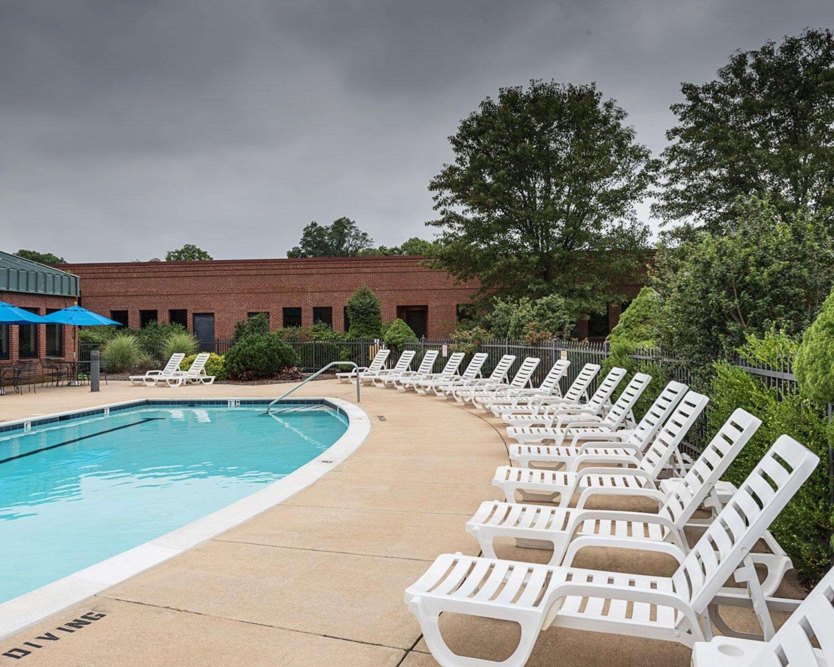 Outdoor pool with sundeck