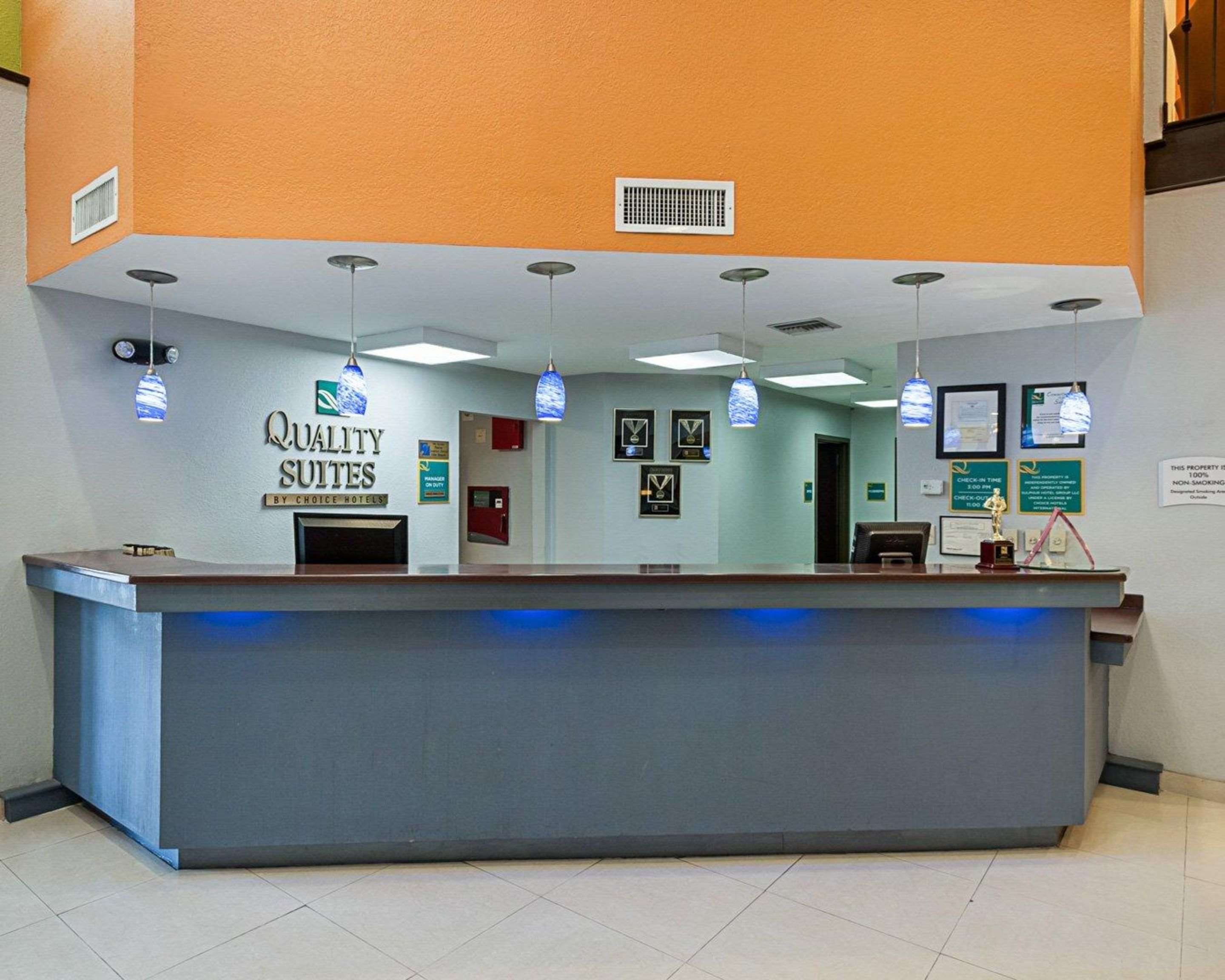 Front desk with friendly staff