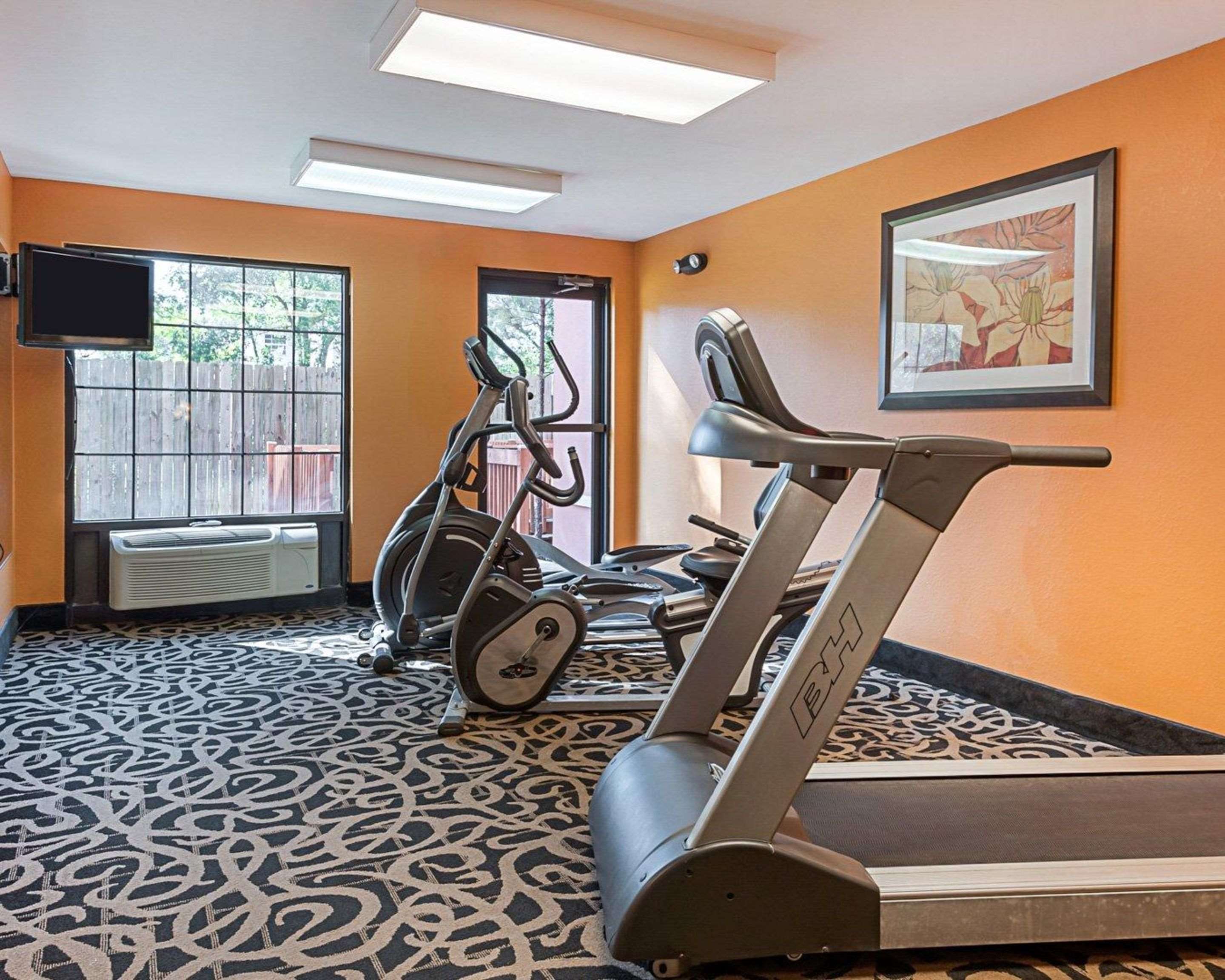 Fitness center with television