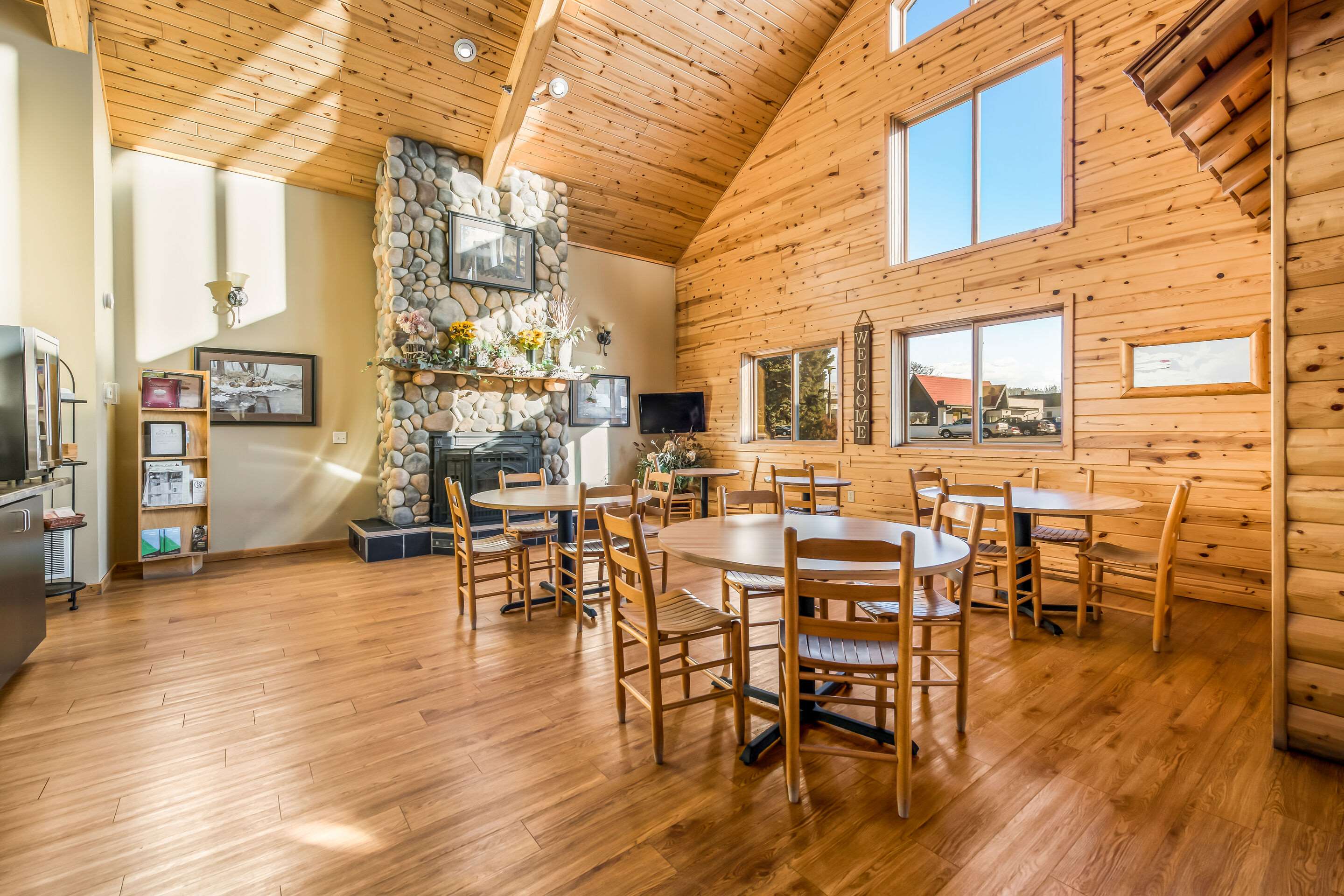 Enjoy breakfast in this seating area
