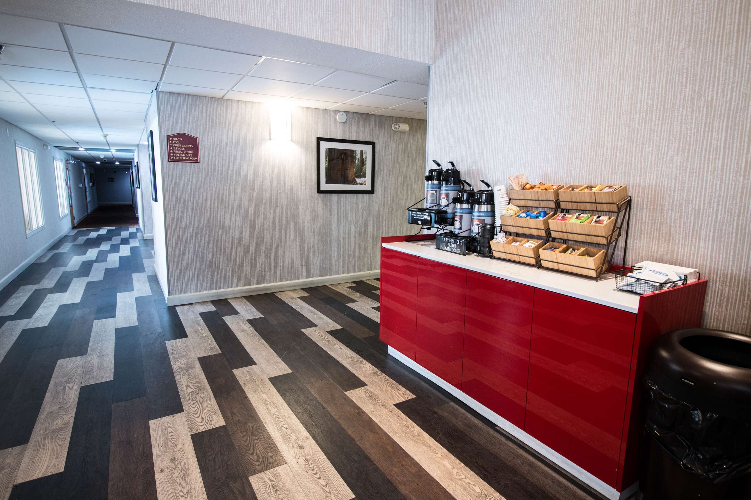 24 hour coffee, tea and baked good station