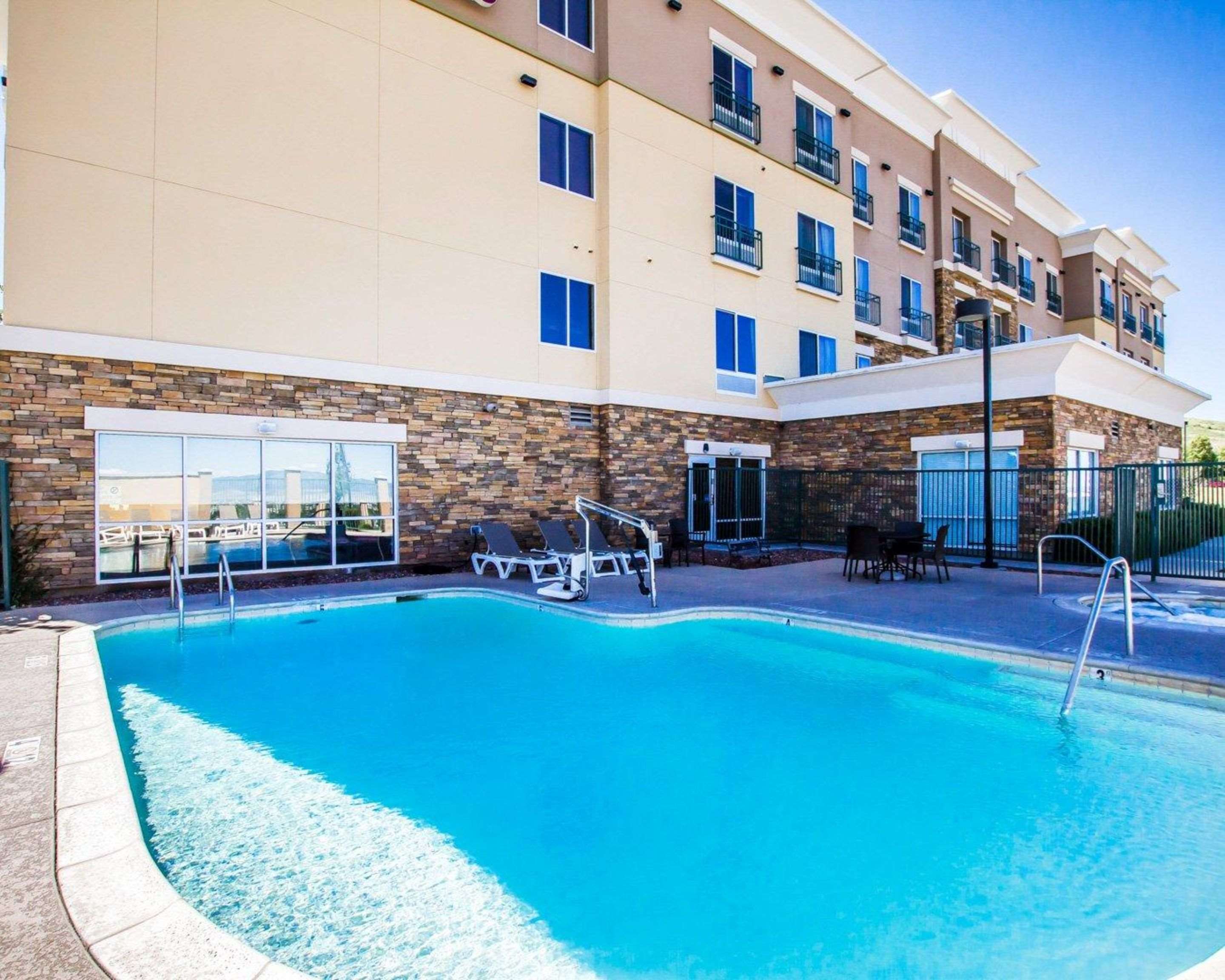 Outdoor pool with sundeck
