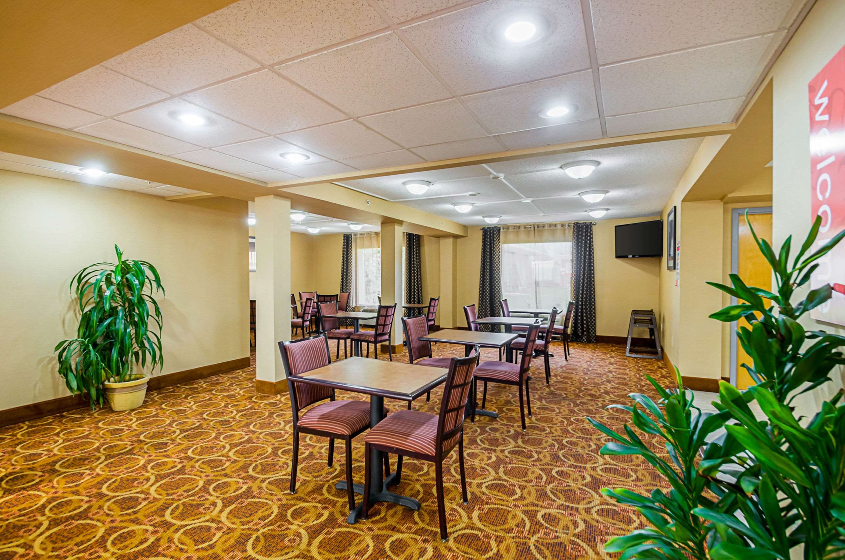 Enjoy breakfast in this seating area