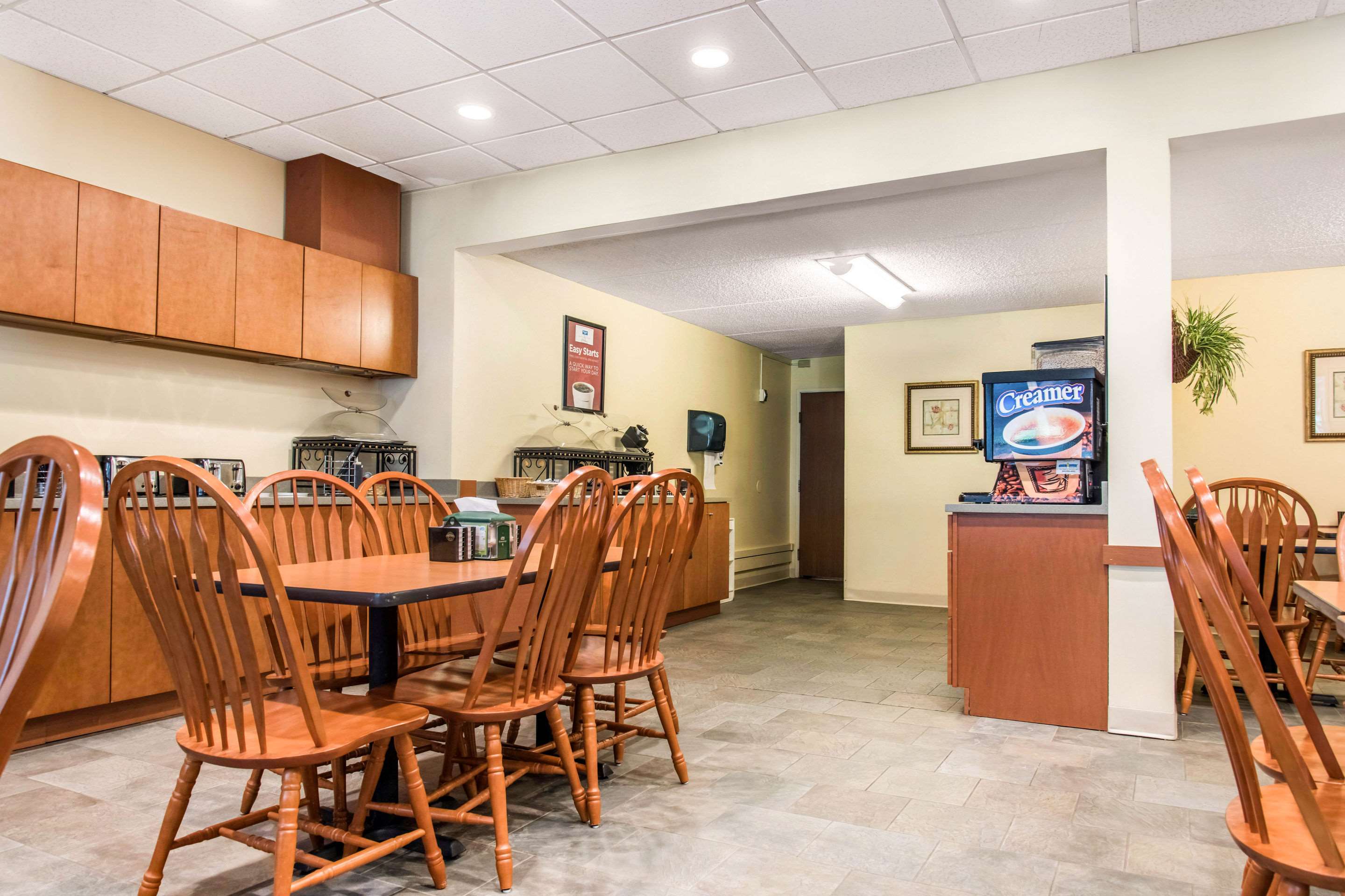 Enjoy breakfast in this seating area