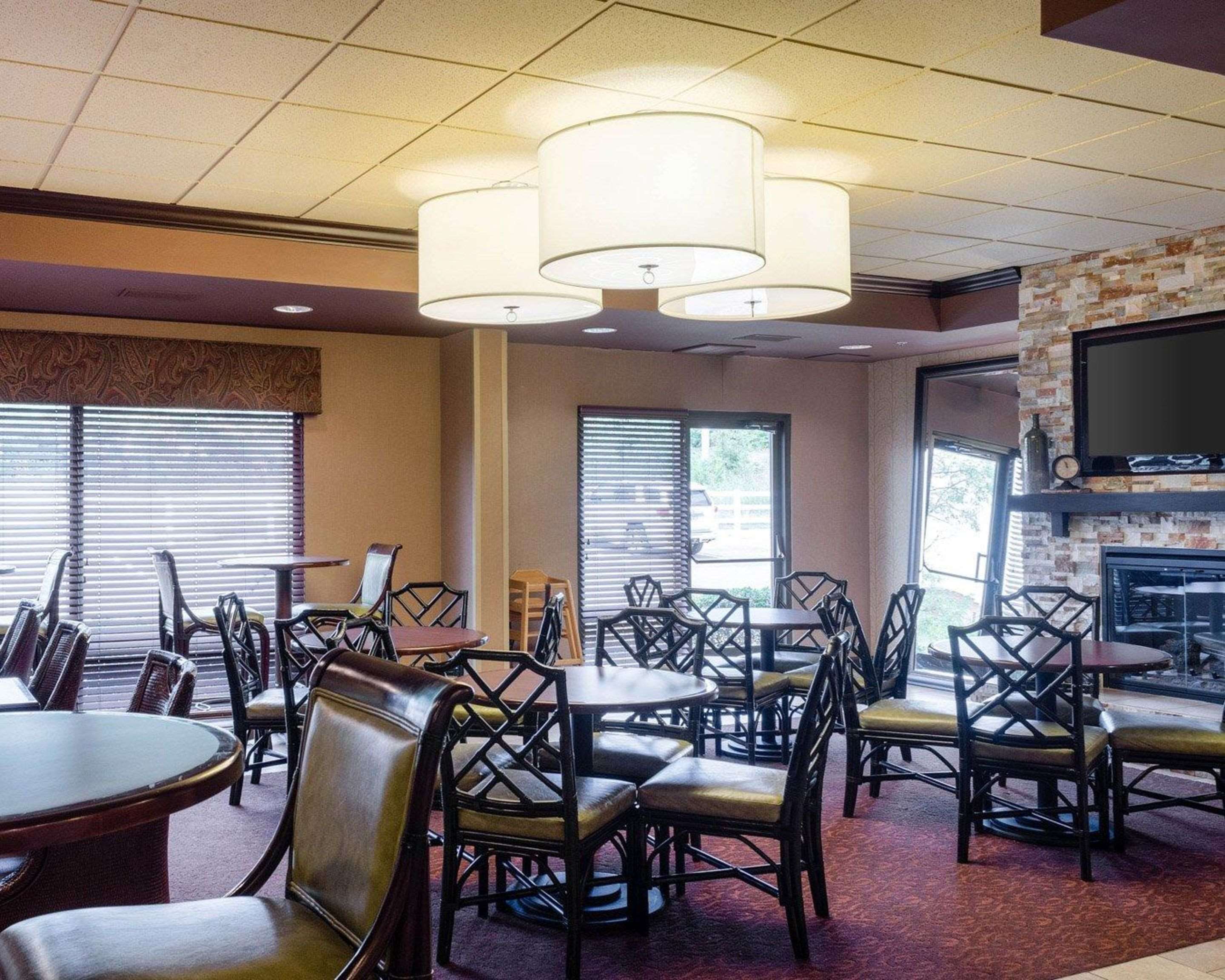 Enjoy breakfast in this seating area