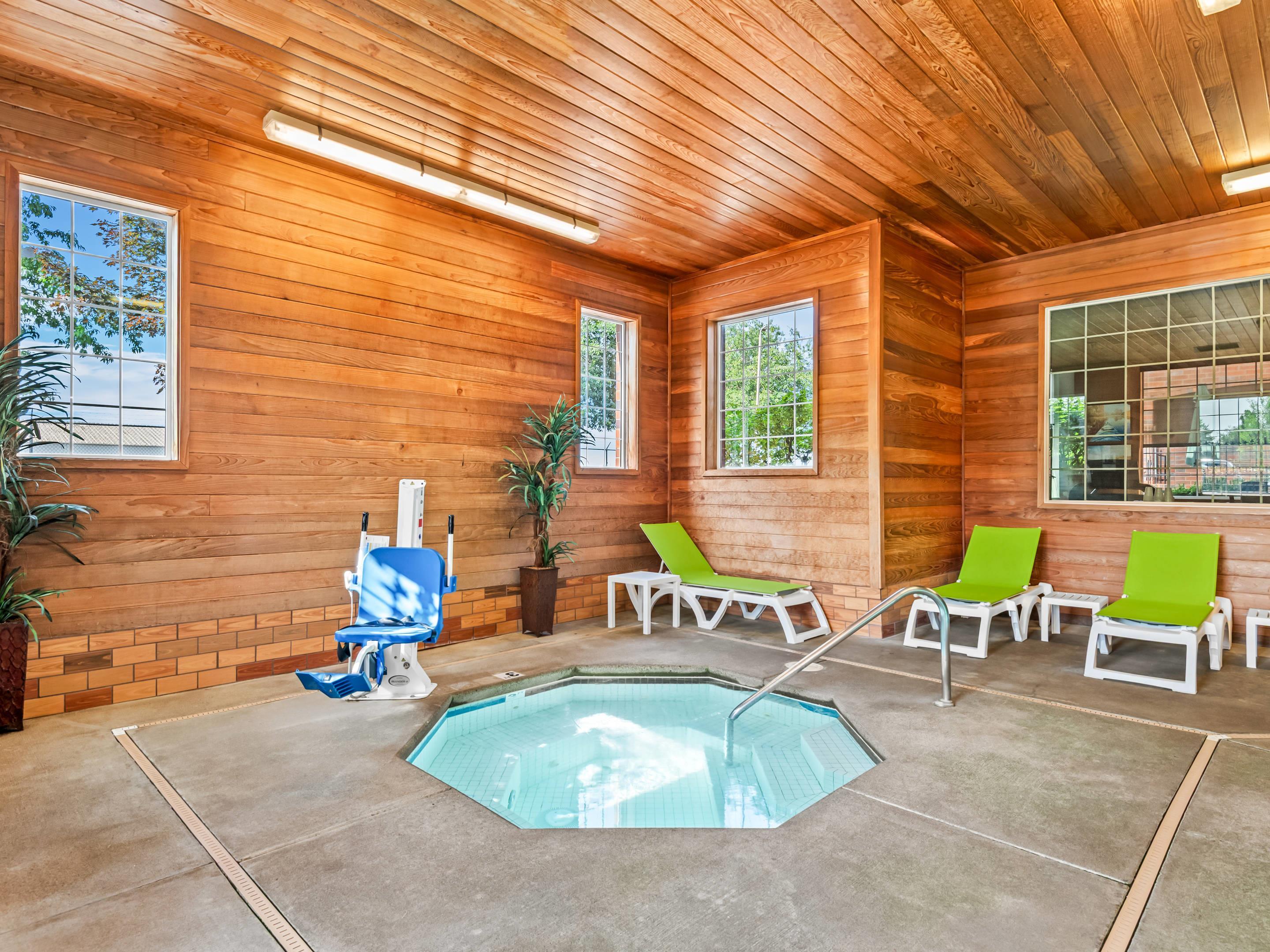 Relax in the hot tub | Comfort Suites Linn County Fairground and Expo