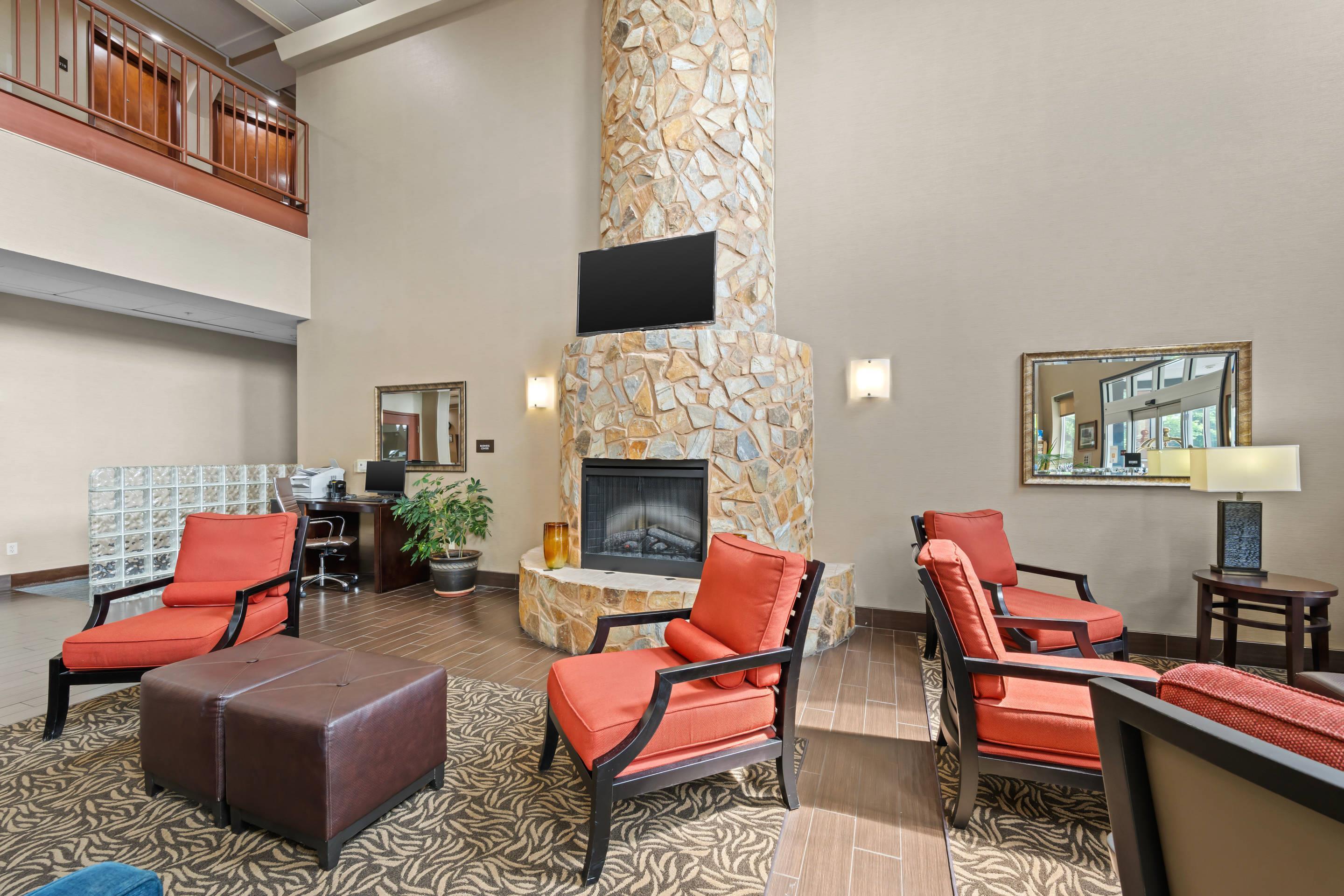 Lobby with sitting area | Comfort Suites Near Gettysburg Battlefield Visitor Center
