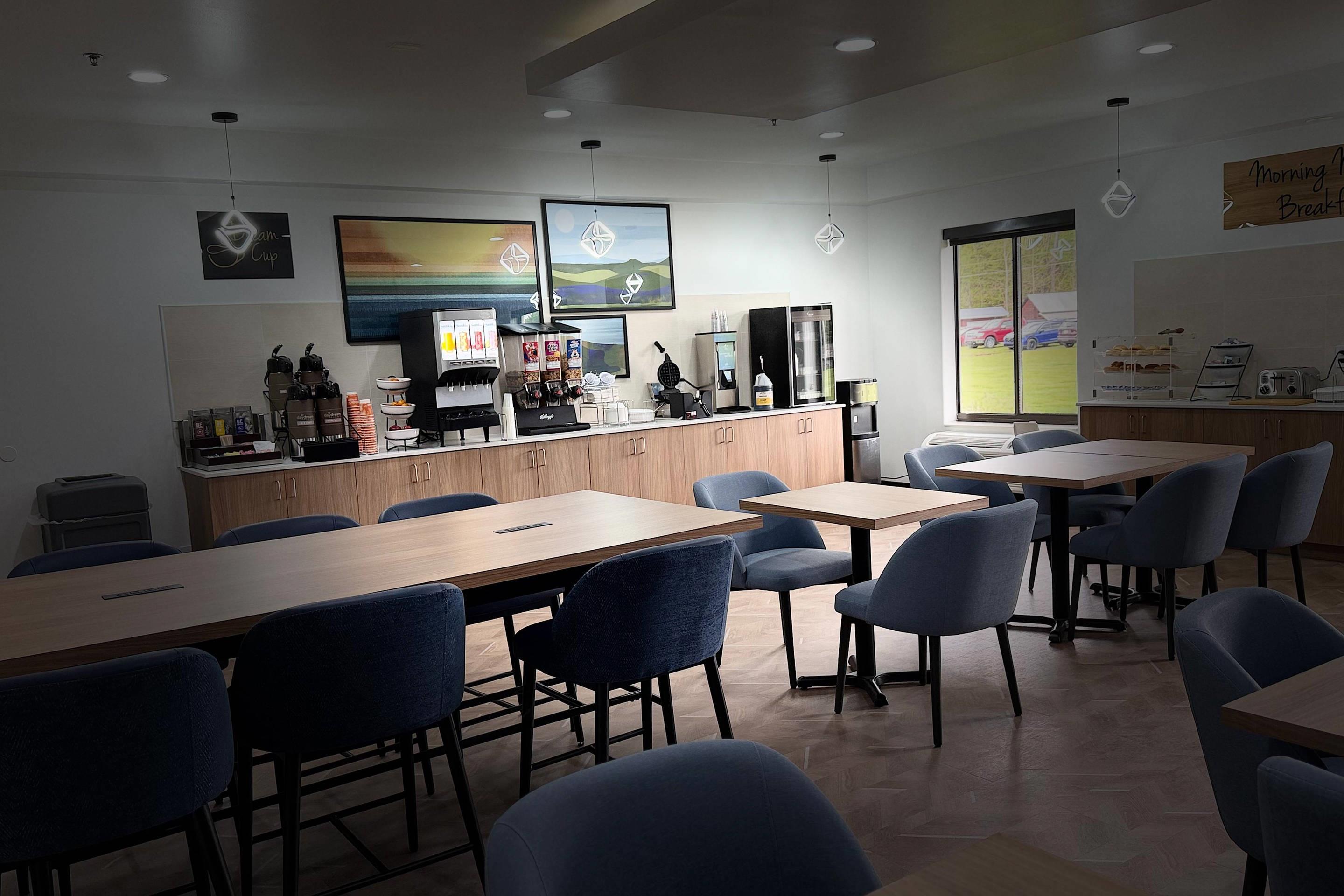 Enjoy breakfast in this seating area