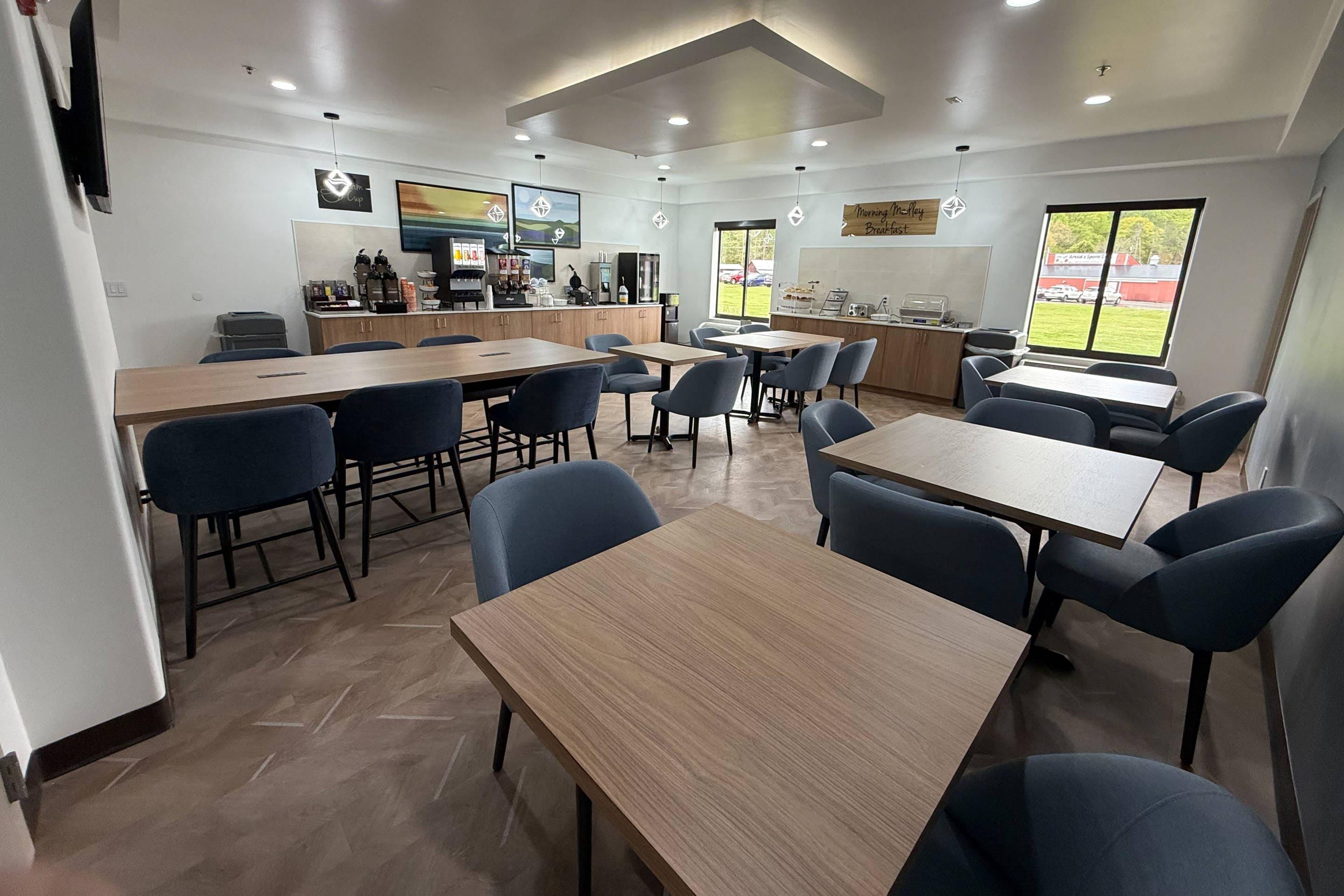 Enjoy breakfast in this seating area