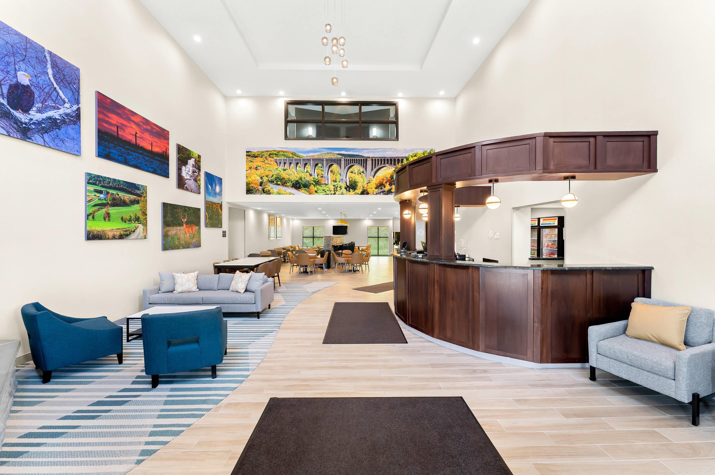 Lobby with sitting area | Comfort Inn & Suites Tunkhannock