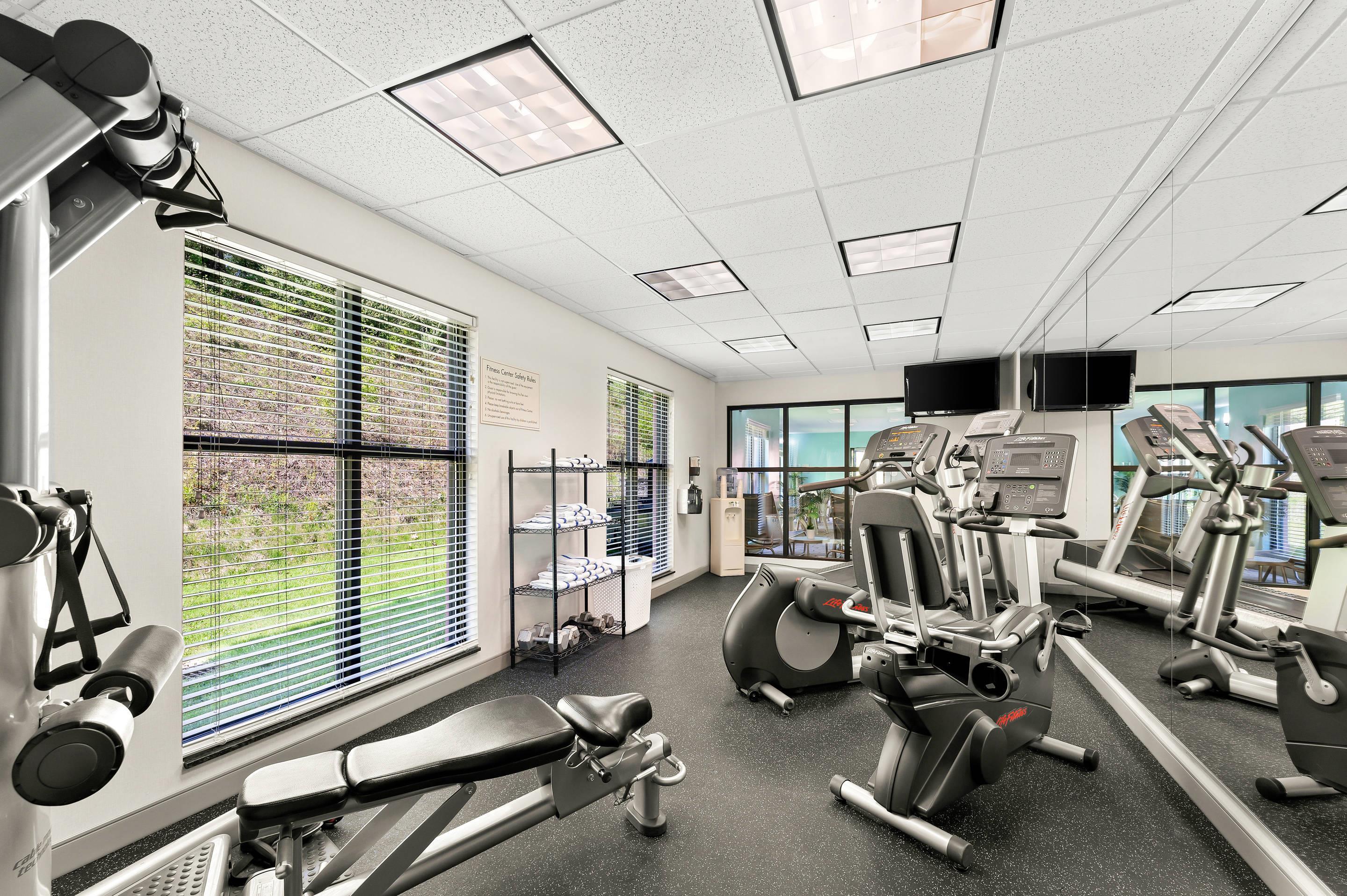 Exercise room with cardio equipment | Comfort Inn & Suites Tunkhannock