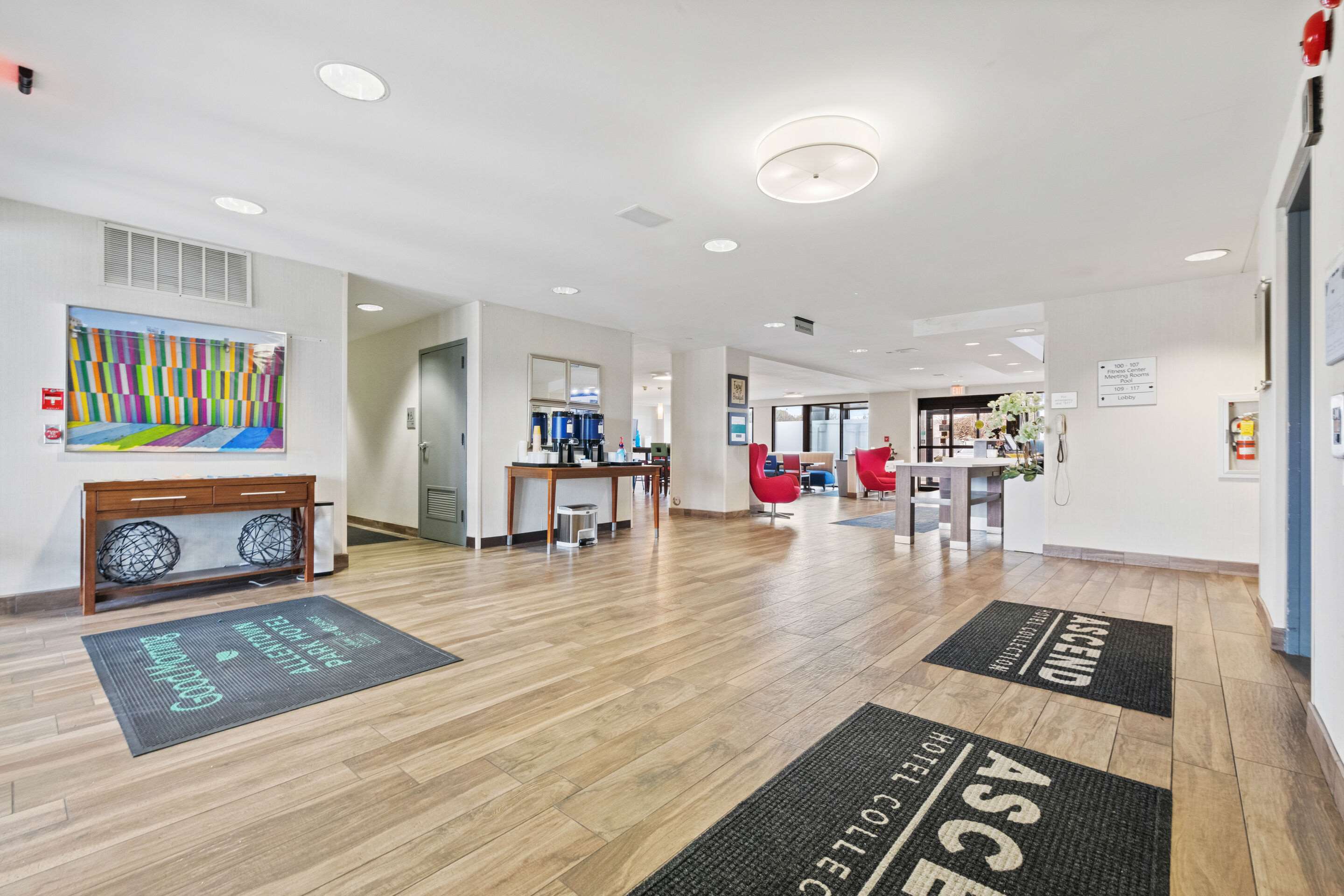 Spacious lobby