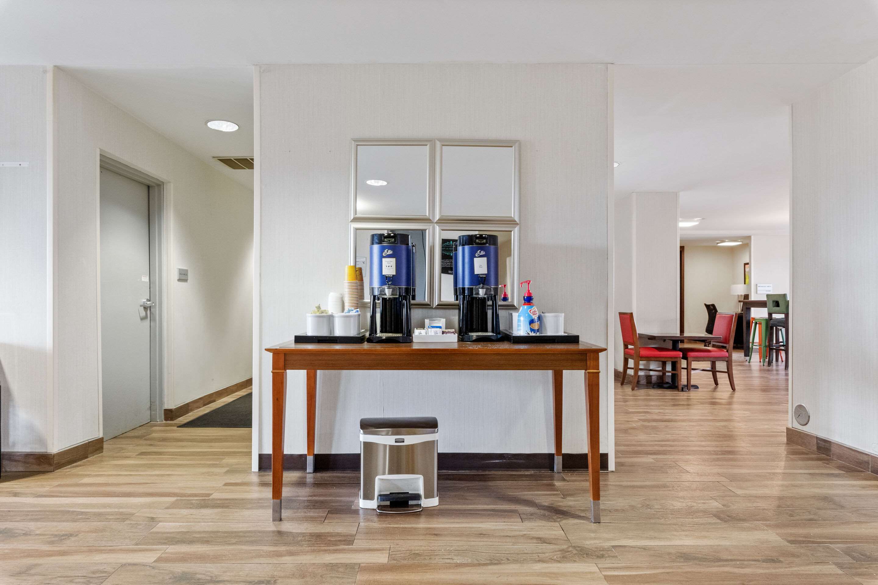 Enjoy coffee in the lobby