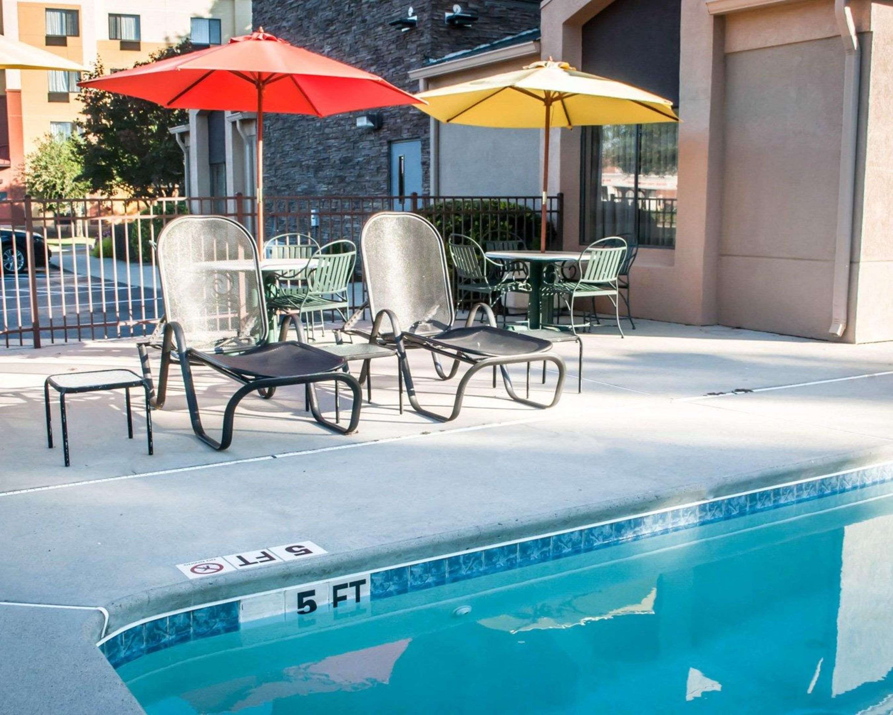 Outdoor pool with sundeck