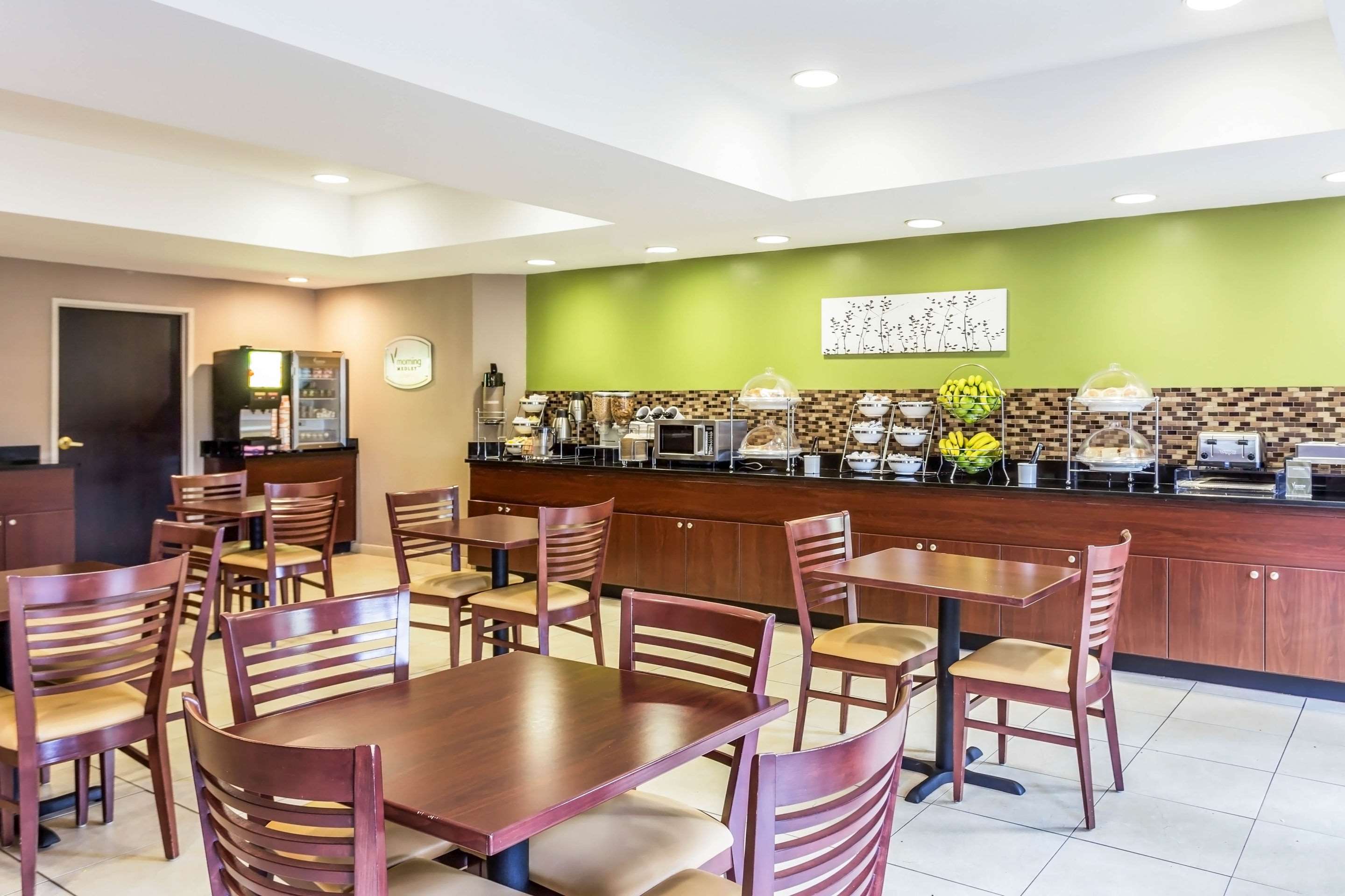 Enjoy breakfast in this seating area