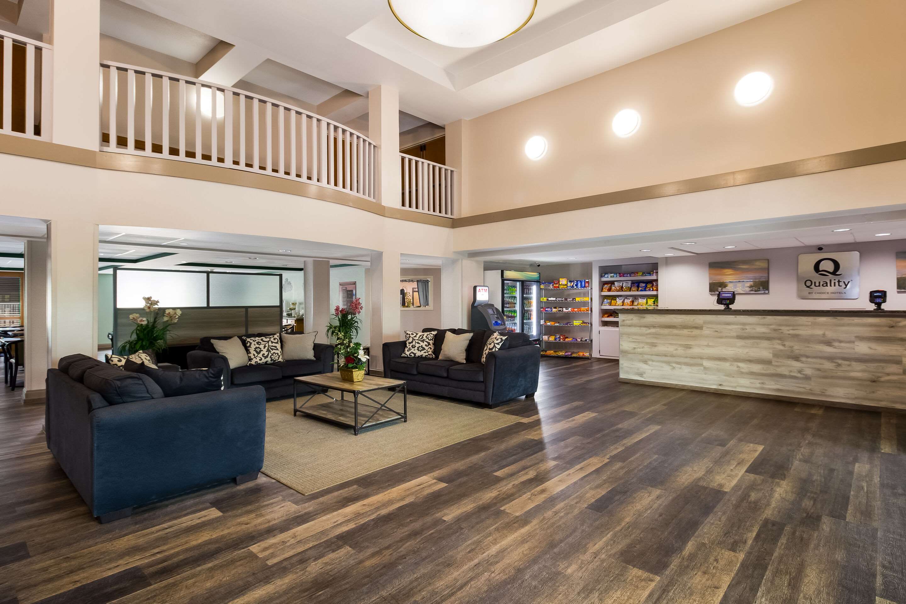Spacious lobby with sitting area | Quality Inn & Suites North Myrtle Beach