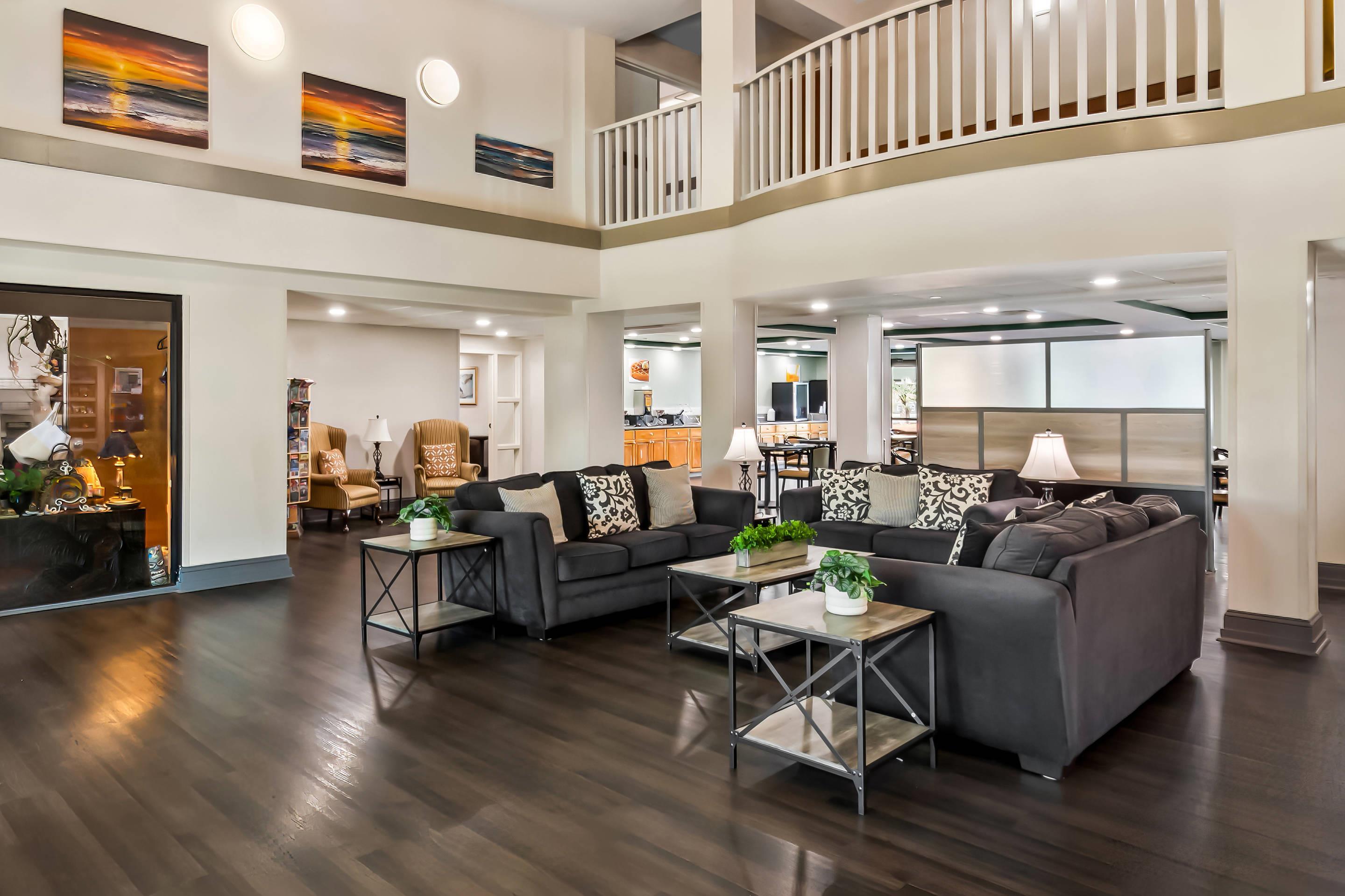 Spacious lobby with sitting area | Quality Inn & Suites North Myrtle Beach