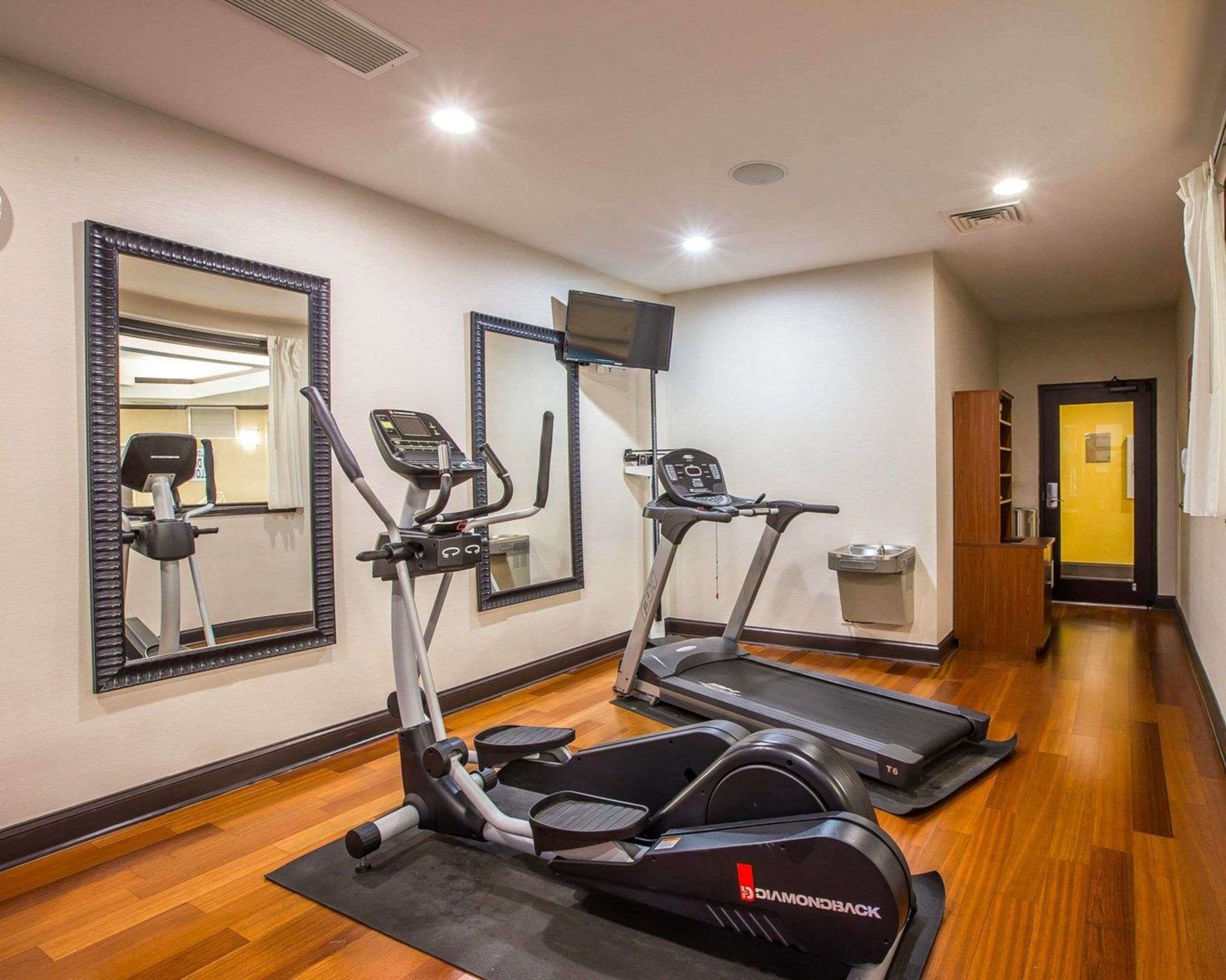 Fitness center with television