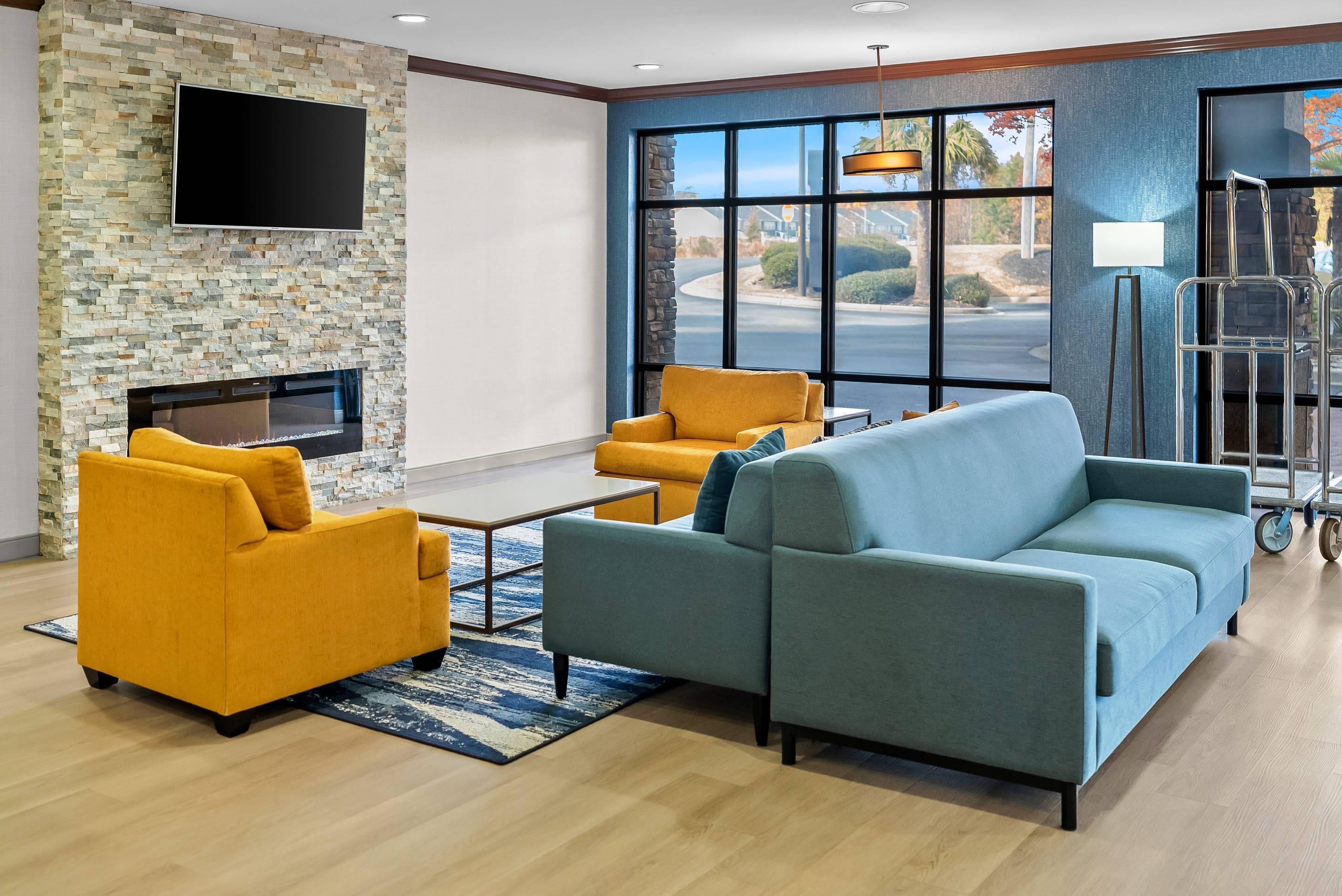 Spacious lobby