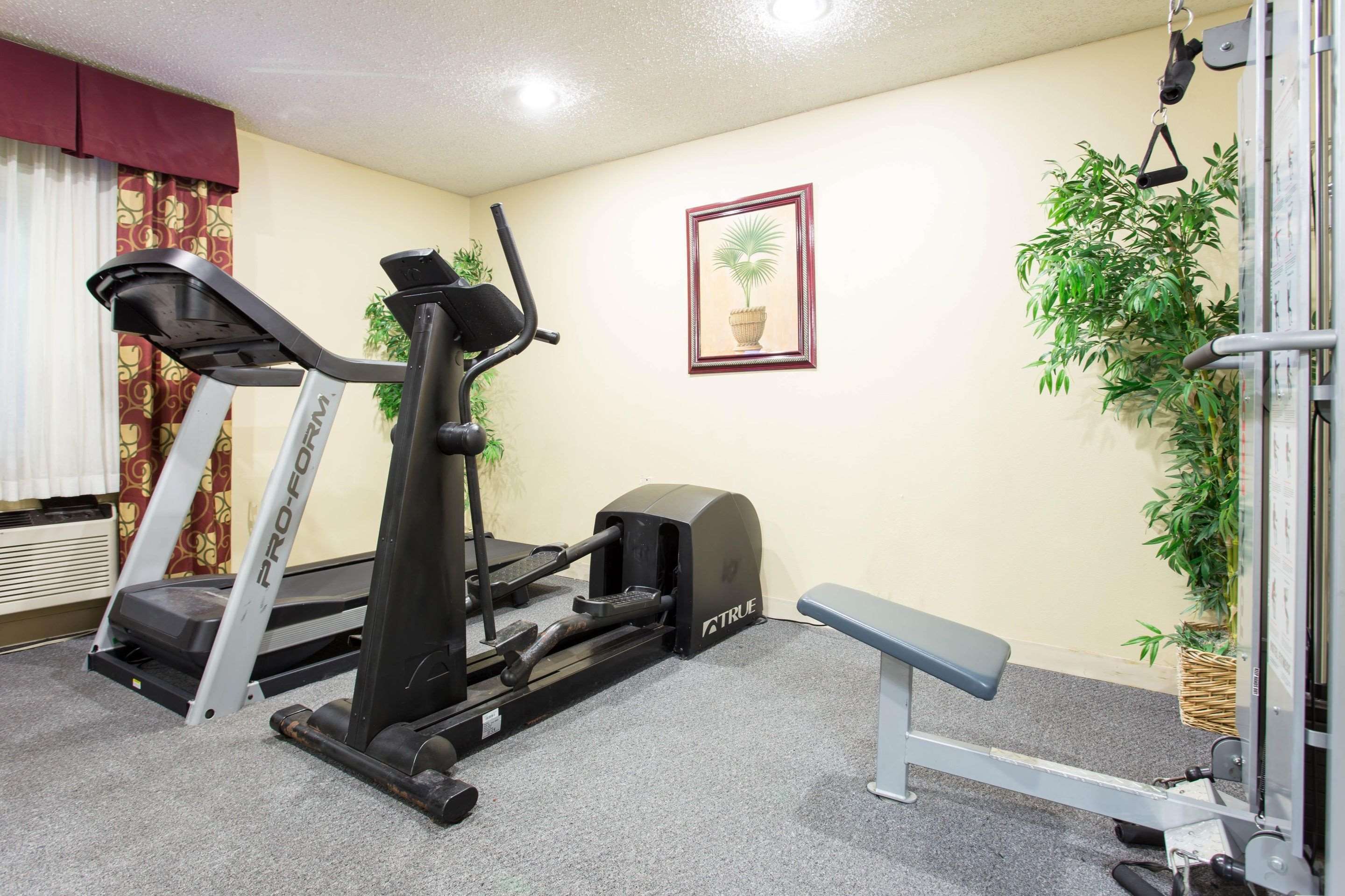 Fitness center with free weights