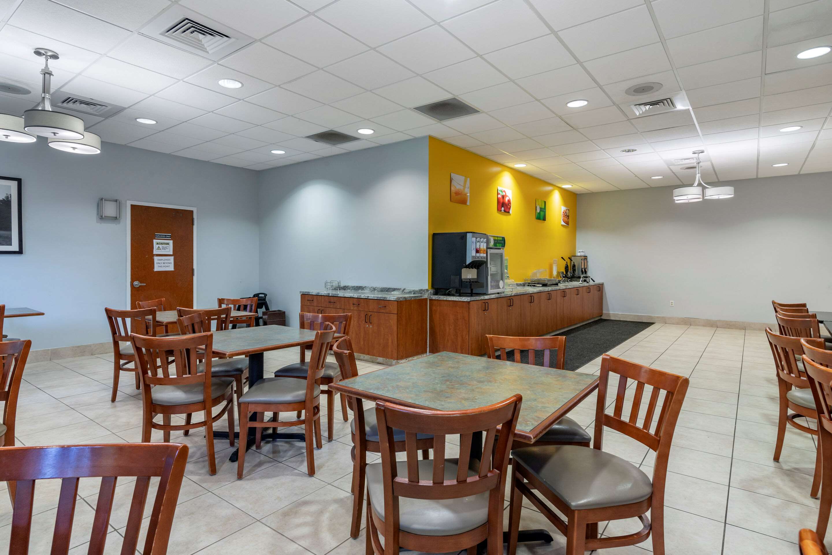 Enjoy breakfast in this seating area
