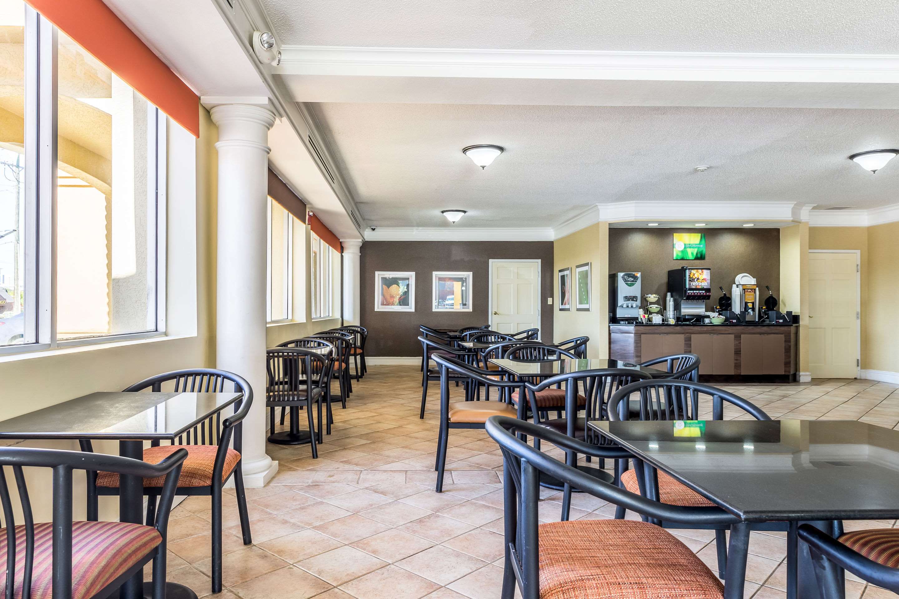 Spacious breakfast area