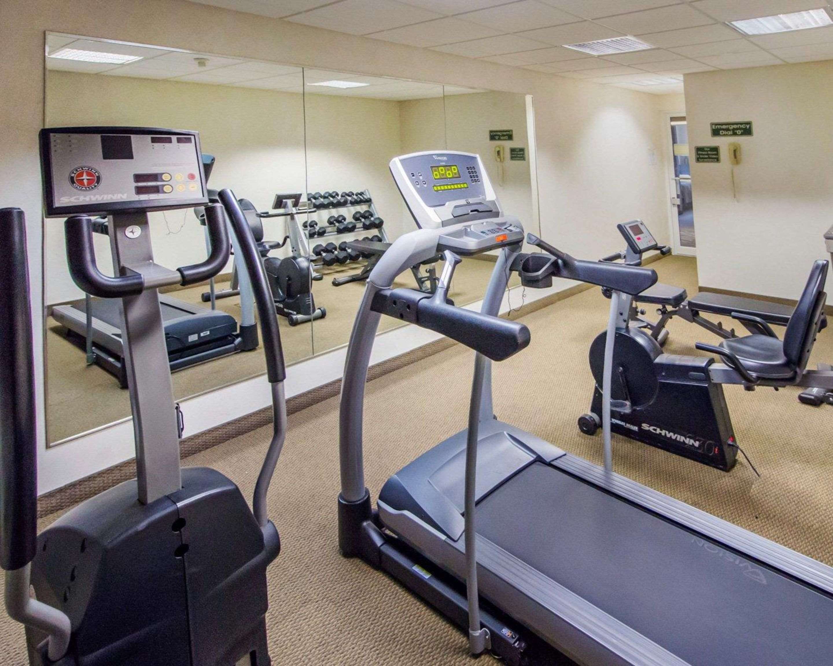 Exercise room with television