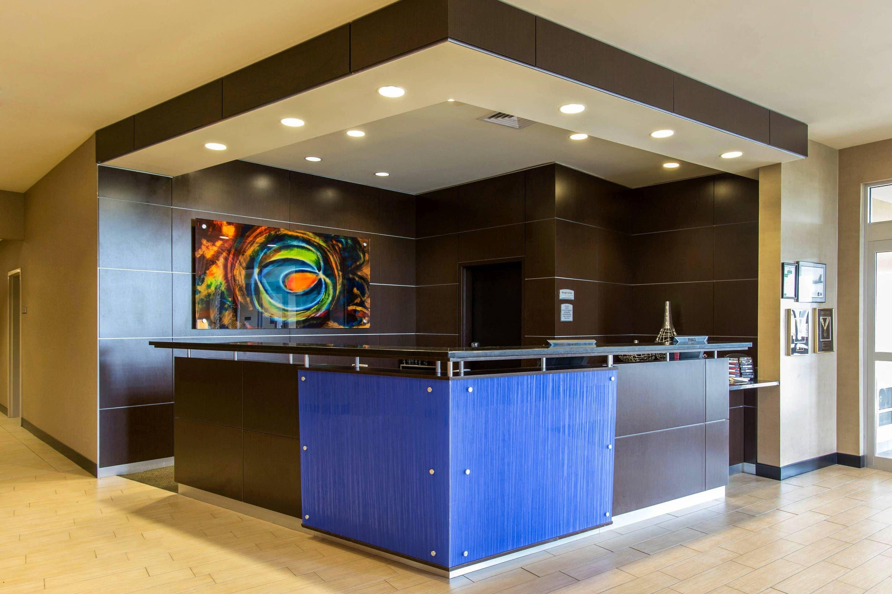 Modern front desk with a helpful and friendly staff | Cambria Hotel Rapid City near Mount Rushmore