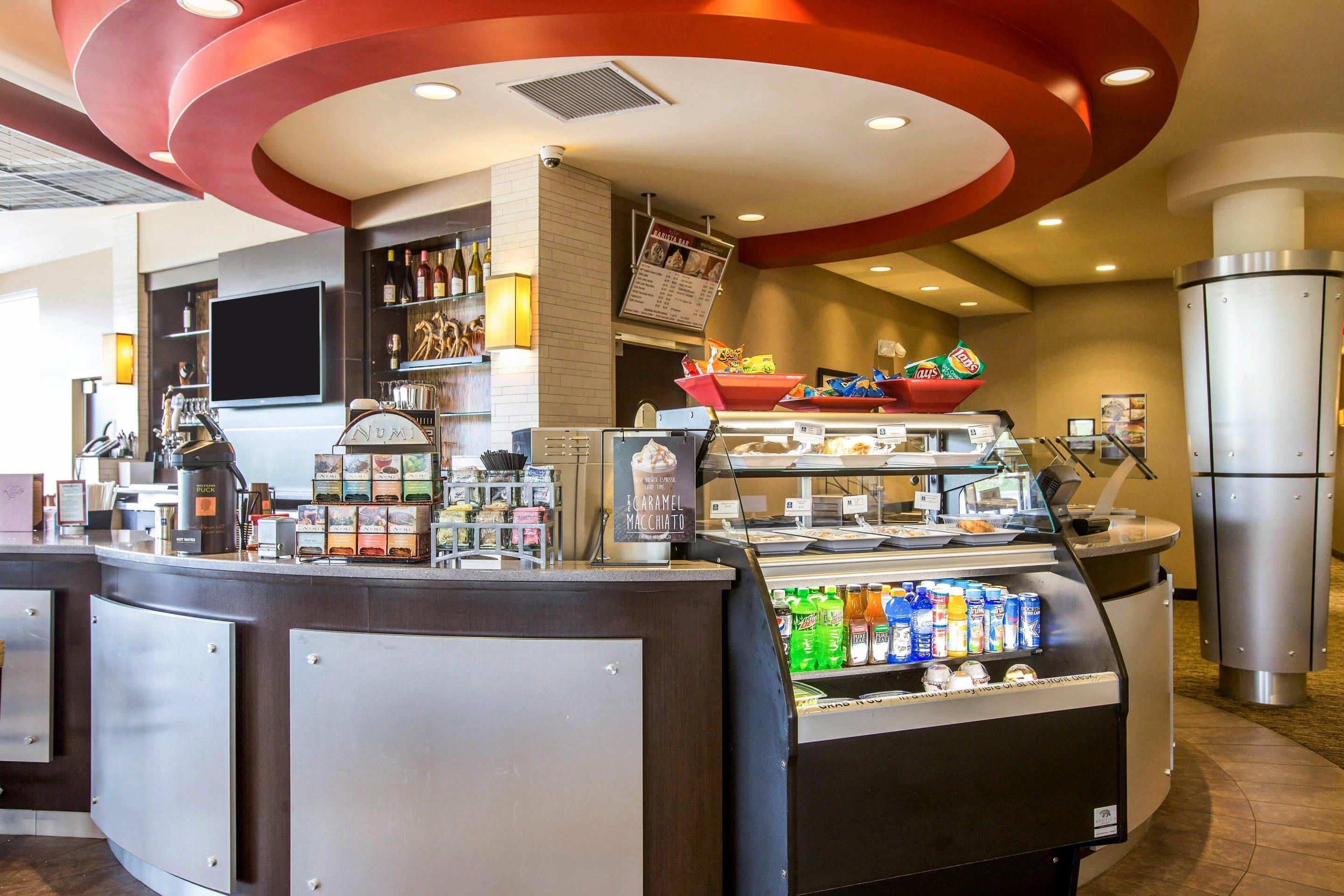 The barista bar serves specialty coffees by Wolfgang Puck | Cambria Hotel Rapid City near Mount Rushmore