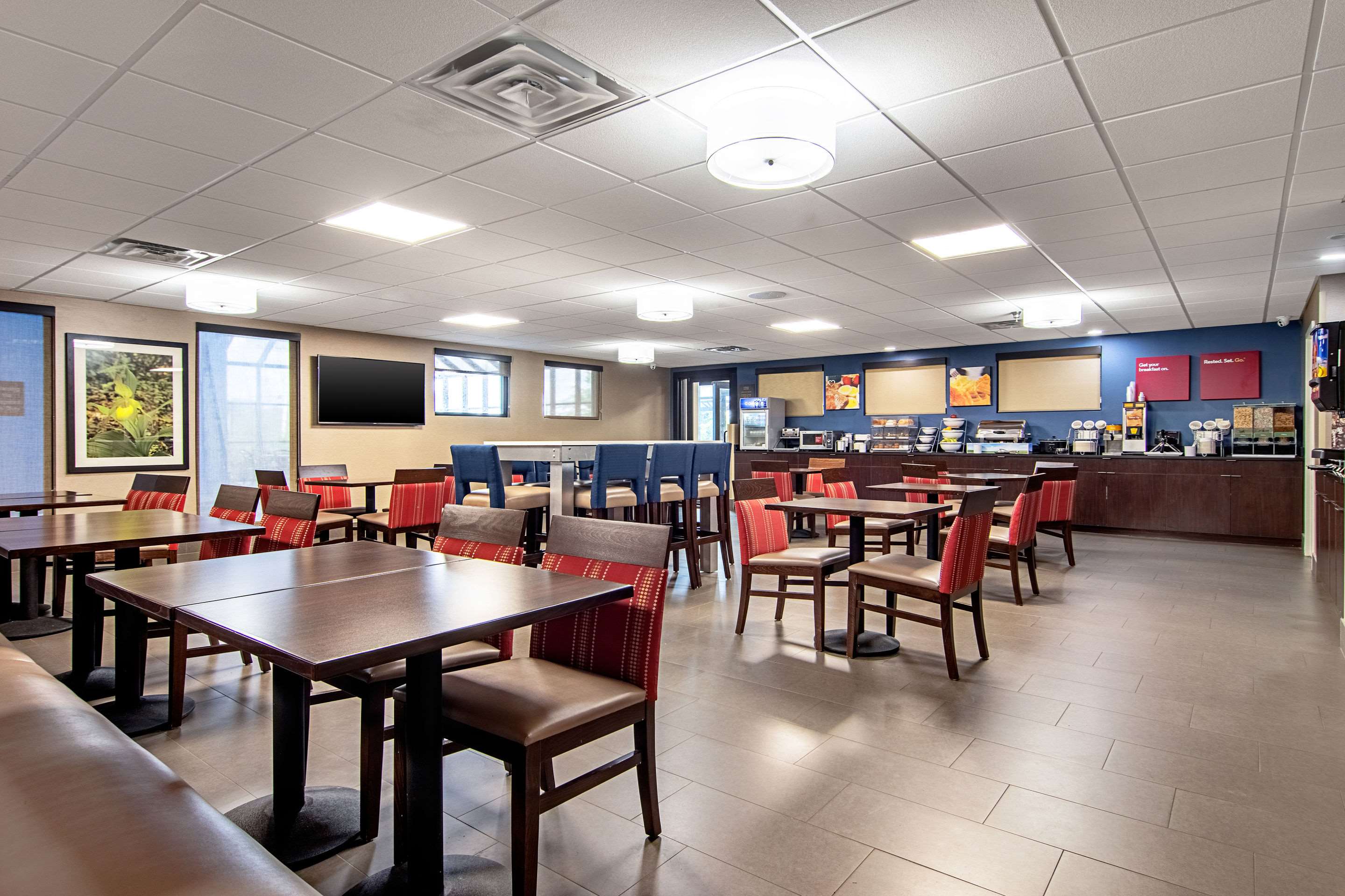 Spacious breakfast area