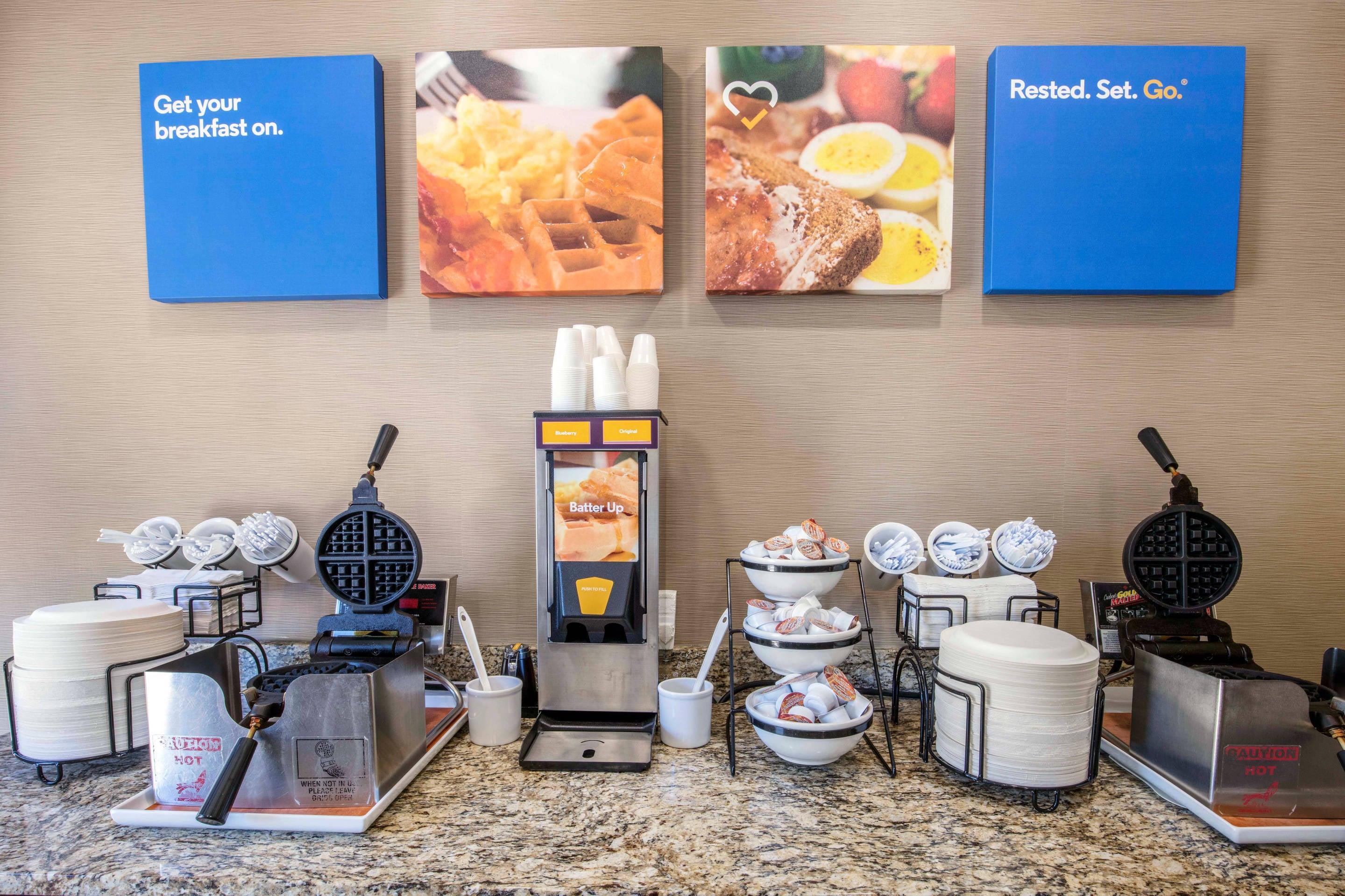 Assorted breakfast items