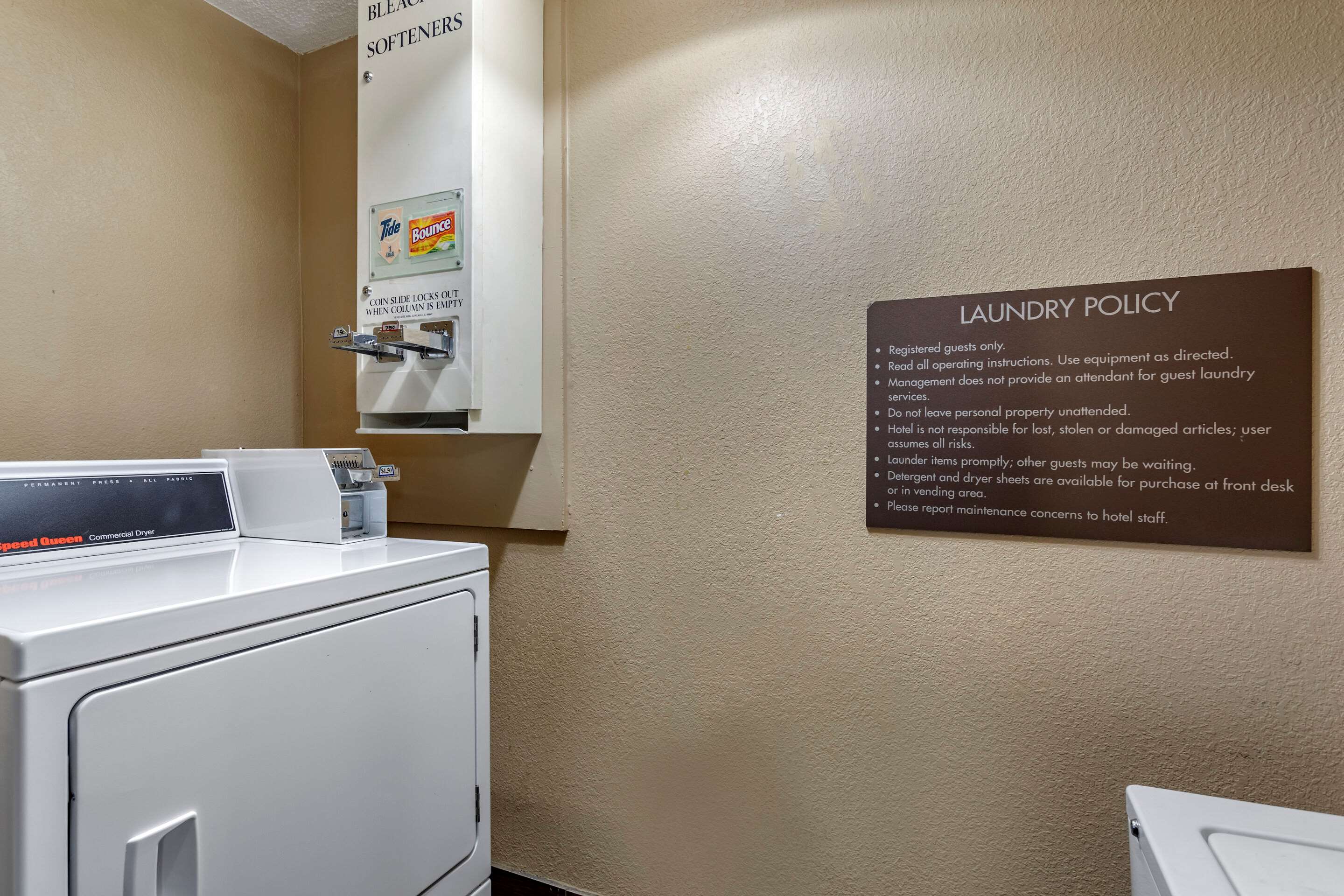 Guest laundry facilities