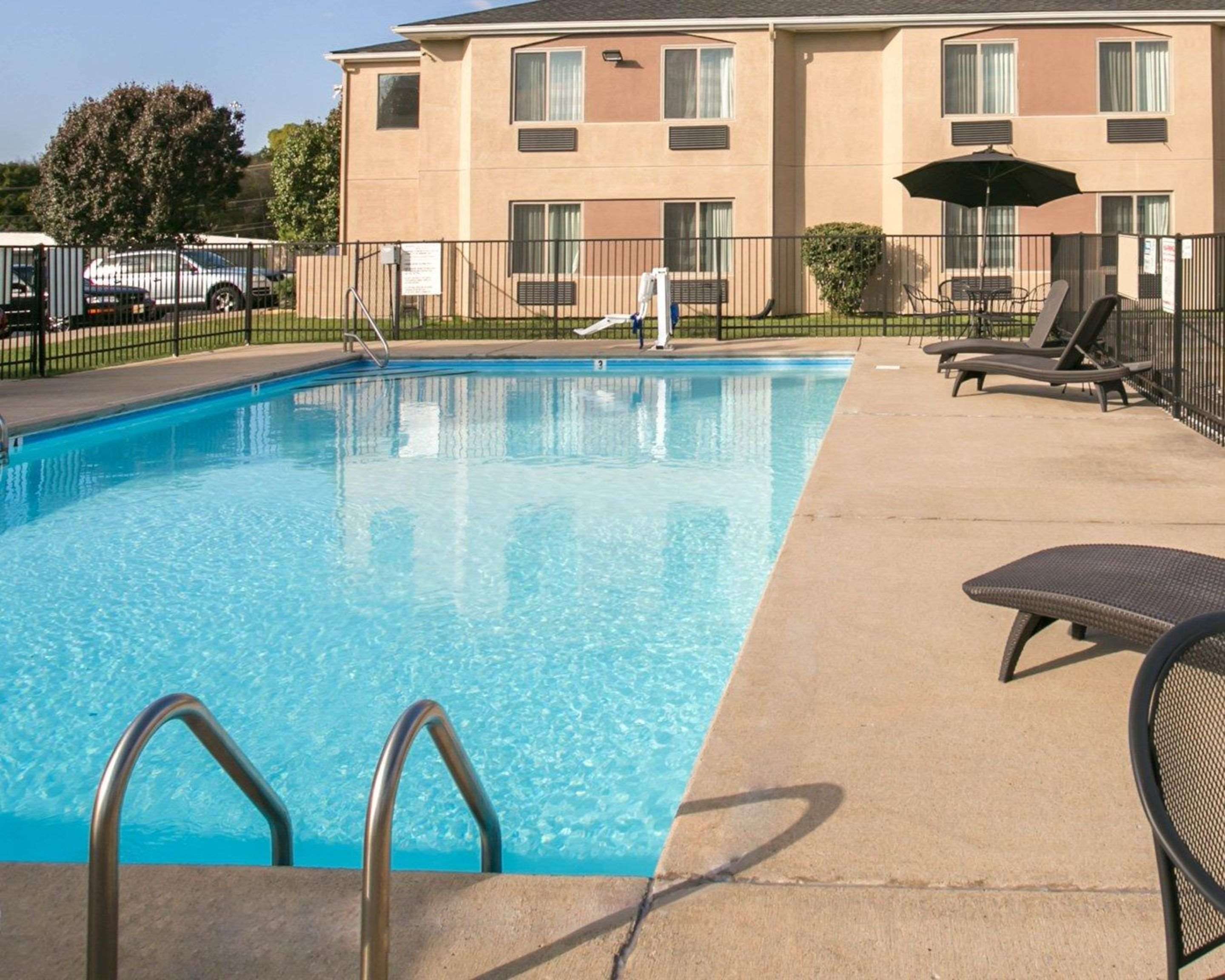 Outdoor pool with sundeck