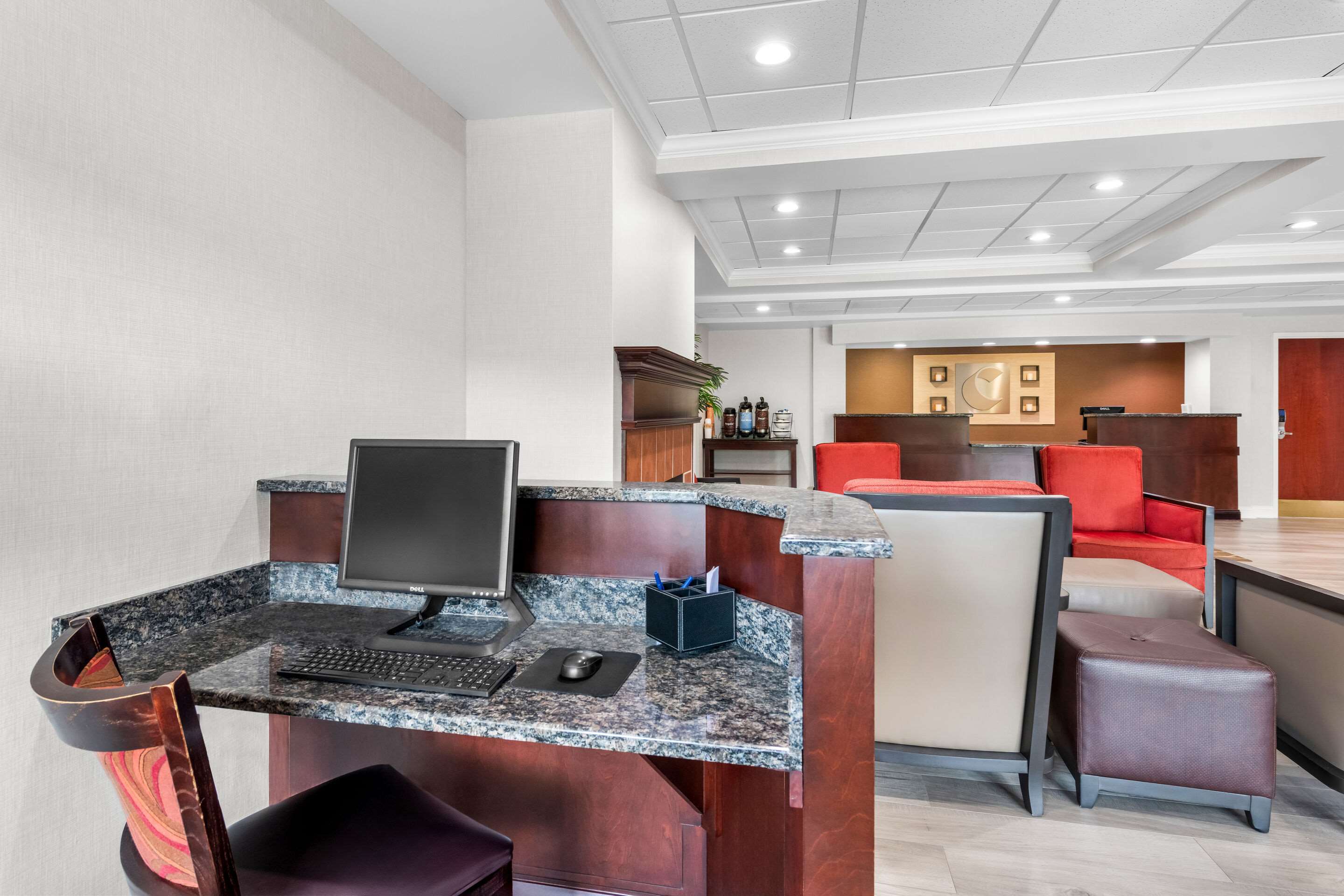 Computer in the lobby