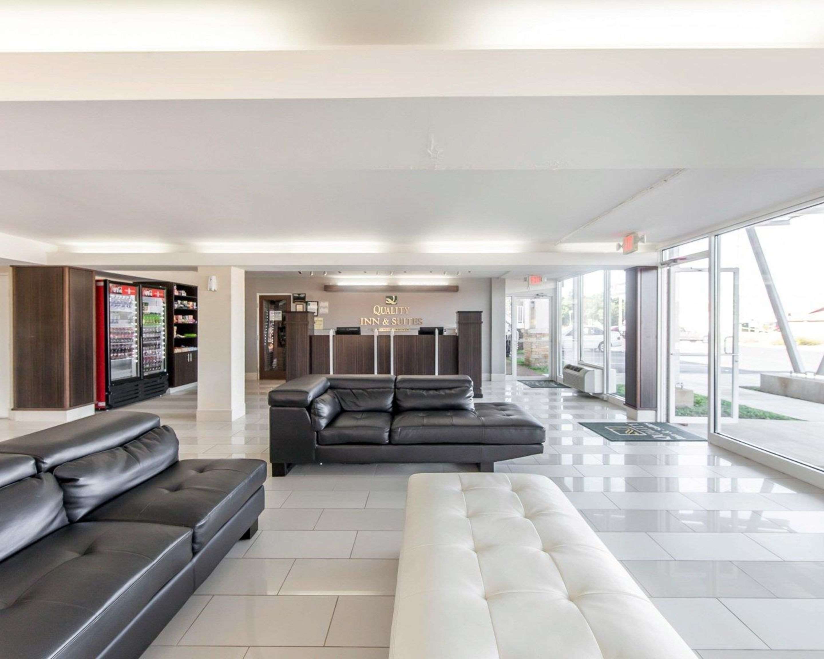 Spacious lobby with sitting area