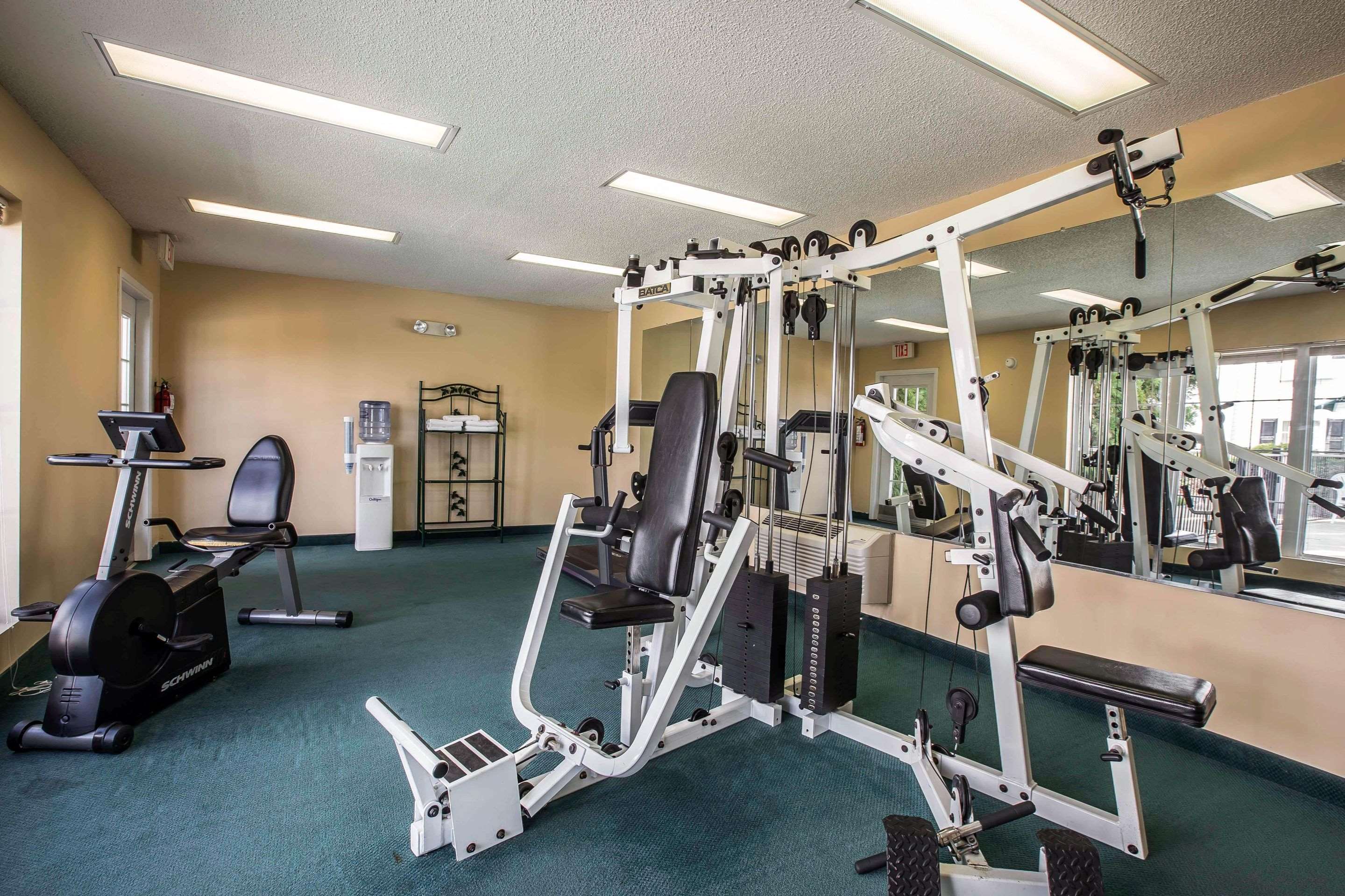 Exercise room with cardio equipment and weights | Quality Inn Kingsport