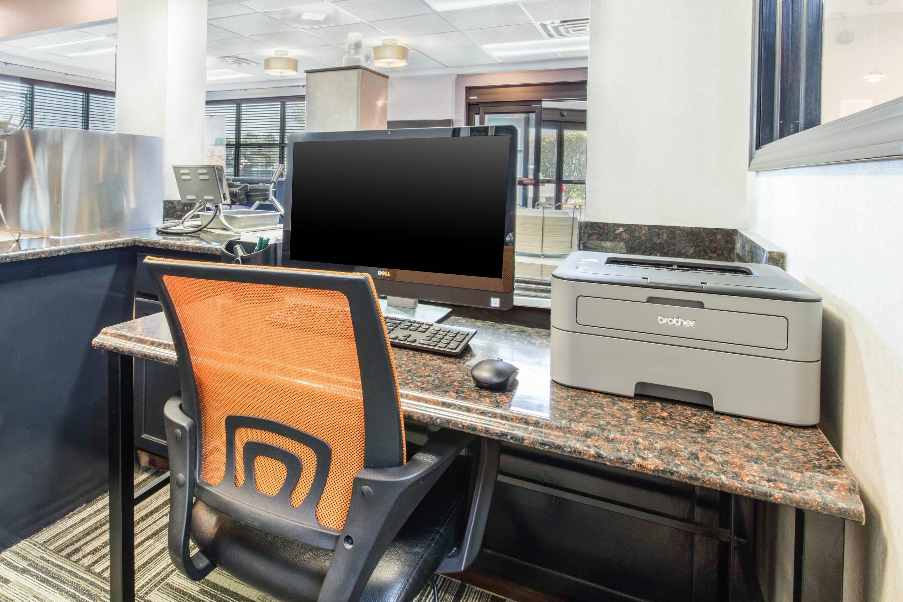 Computer in the lobby