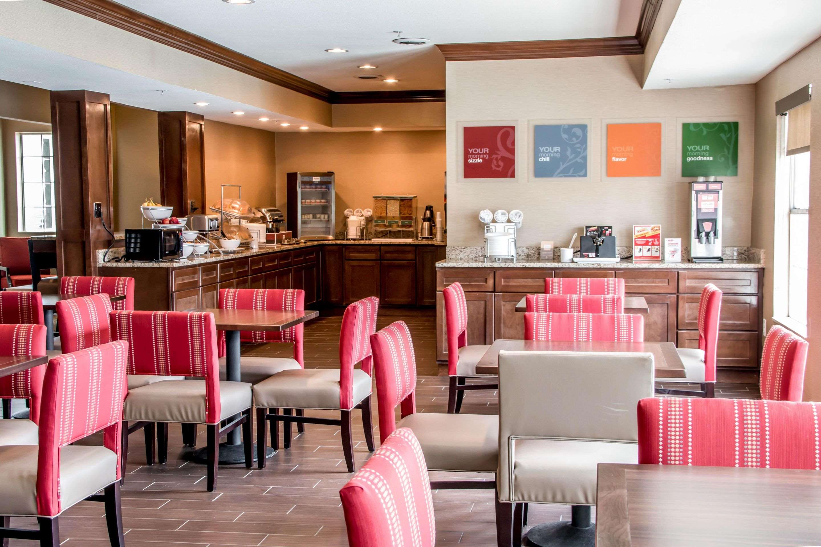 Enjoy breakfast in this seating area