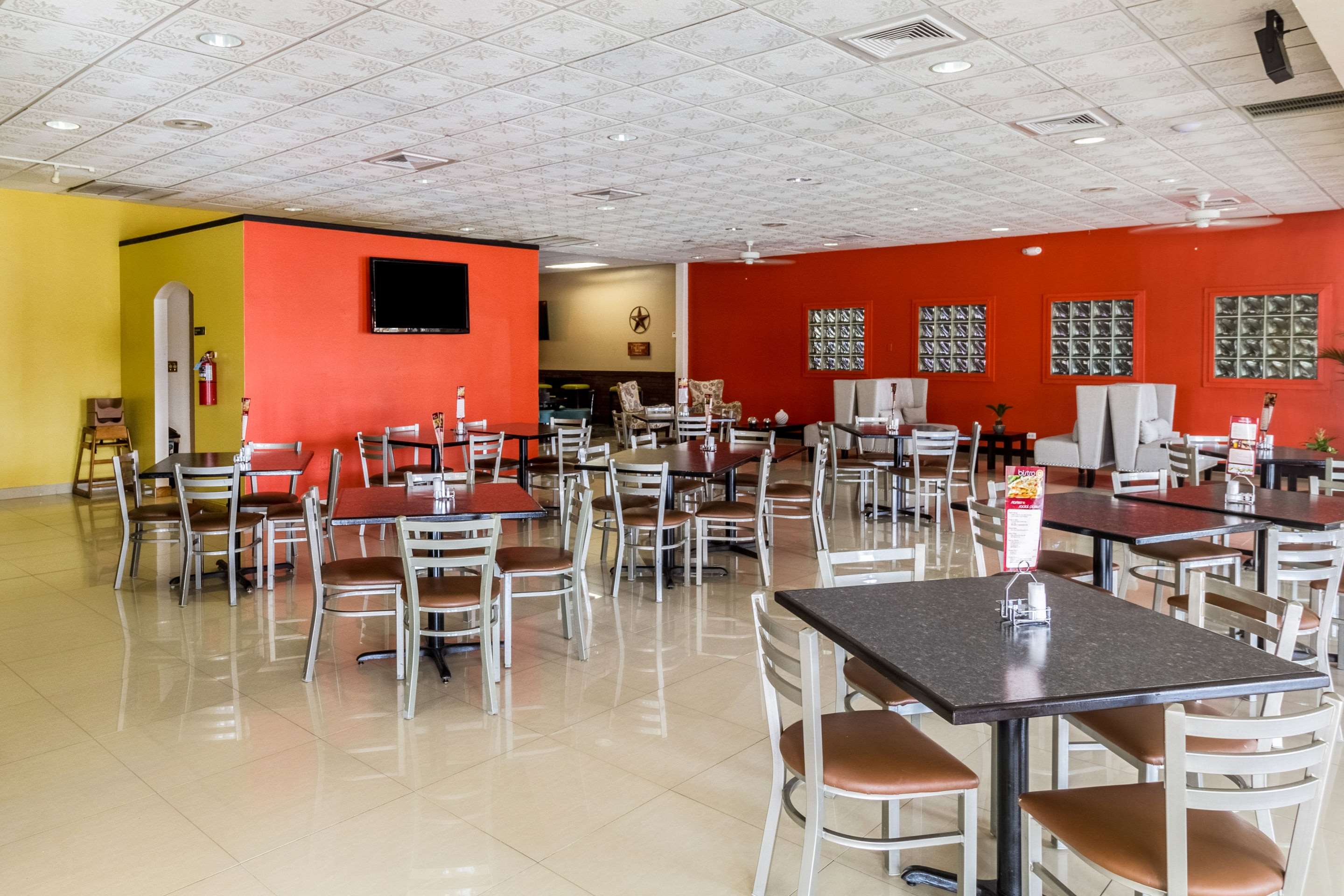 Enjoy breakfast in this seating area