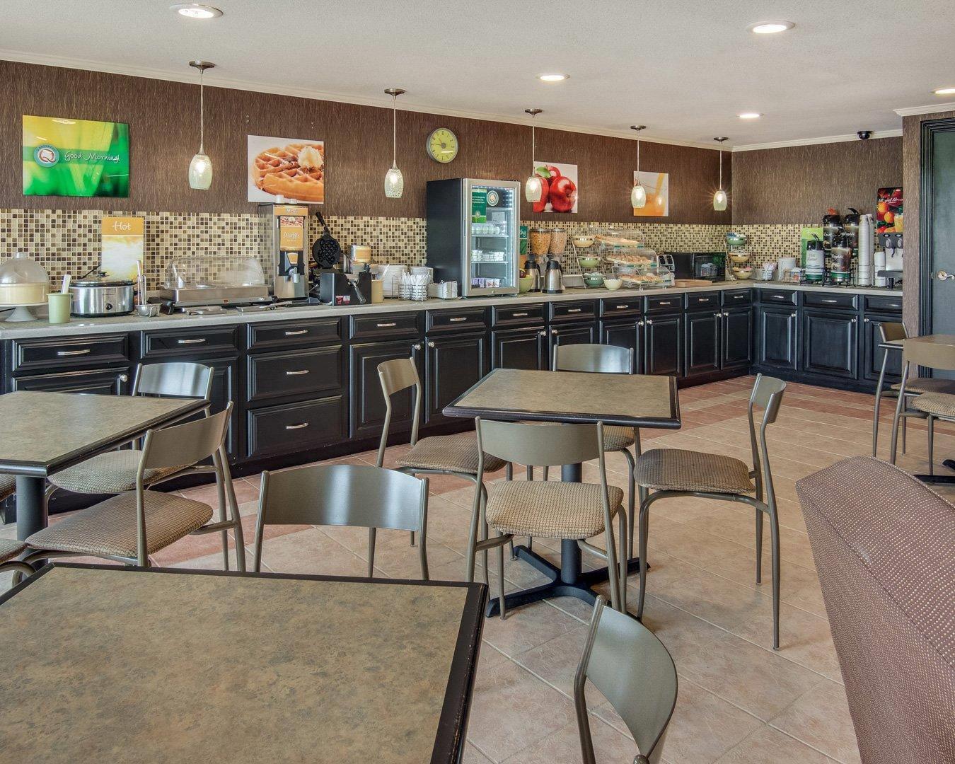Enjoy breakfast in this seating area