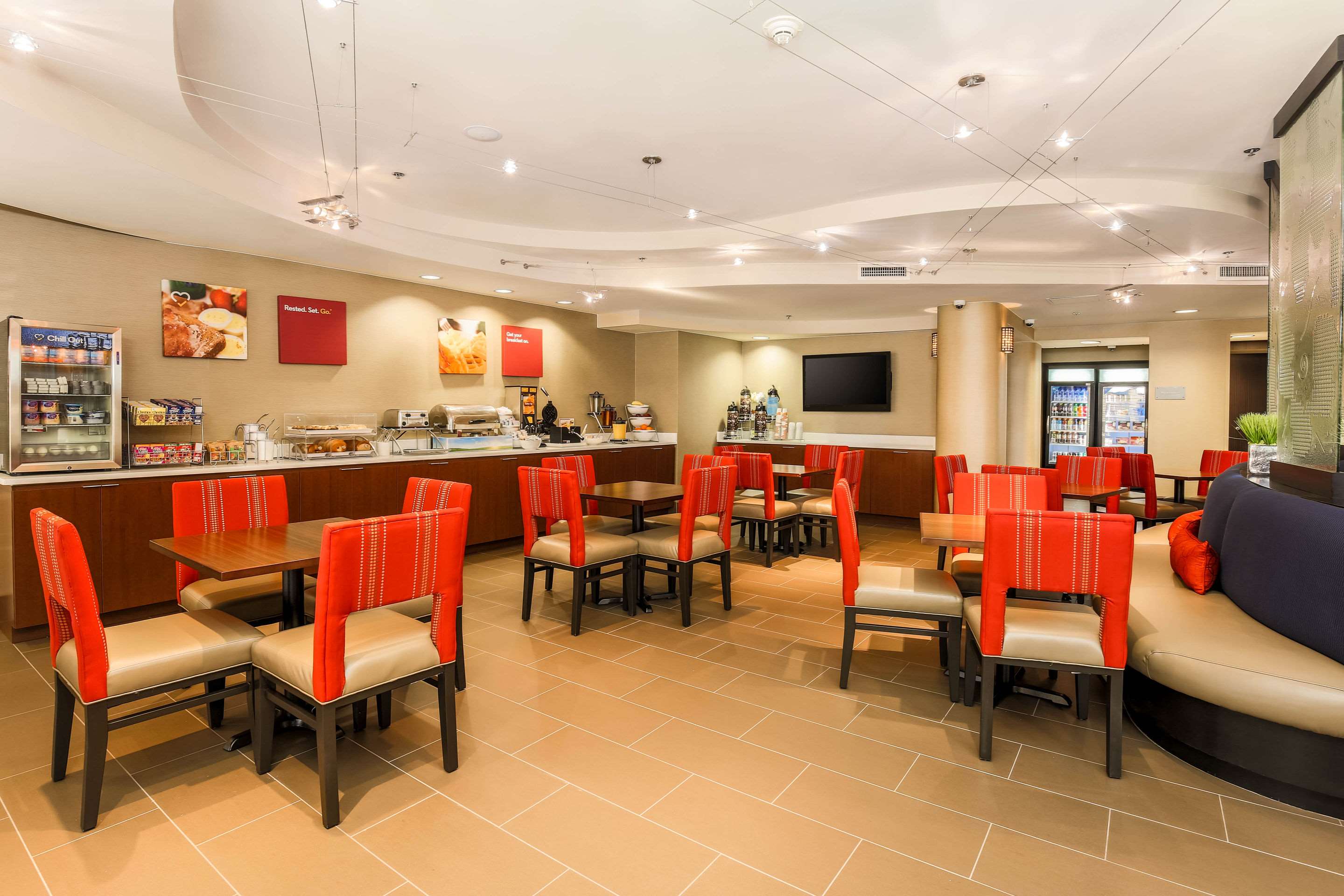 Spacious breakfast area